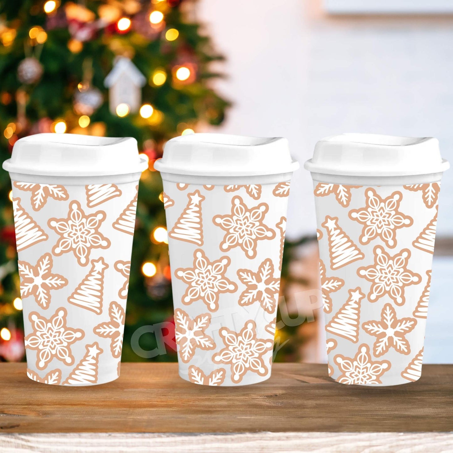 Gingerbread Snowflakes | UV DTF Wrap