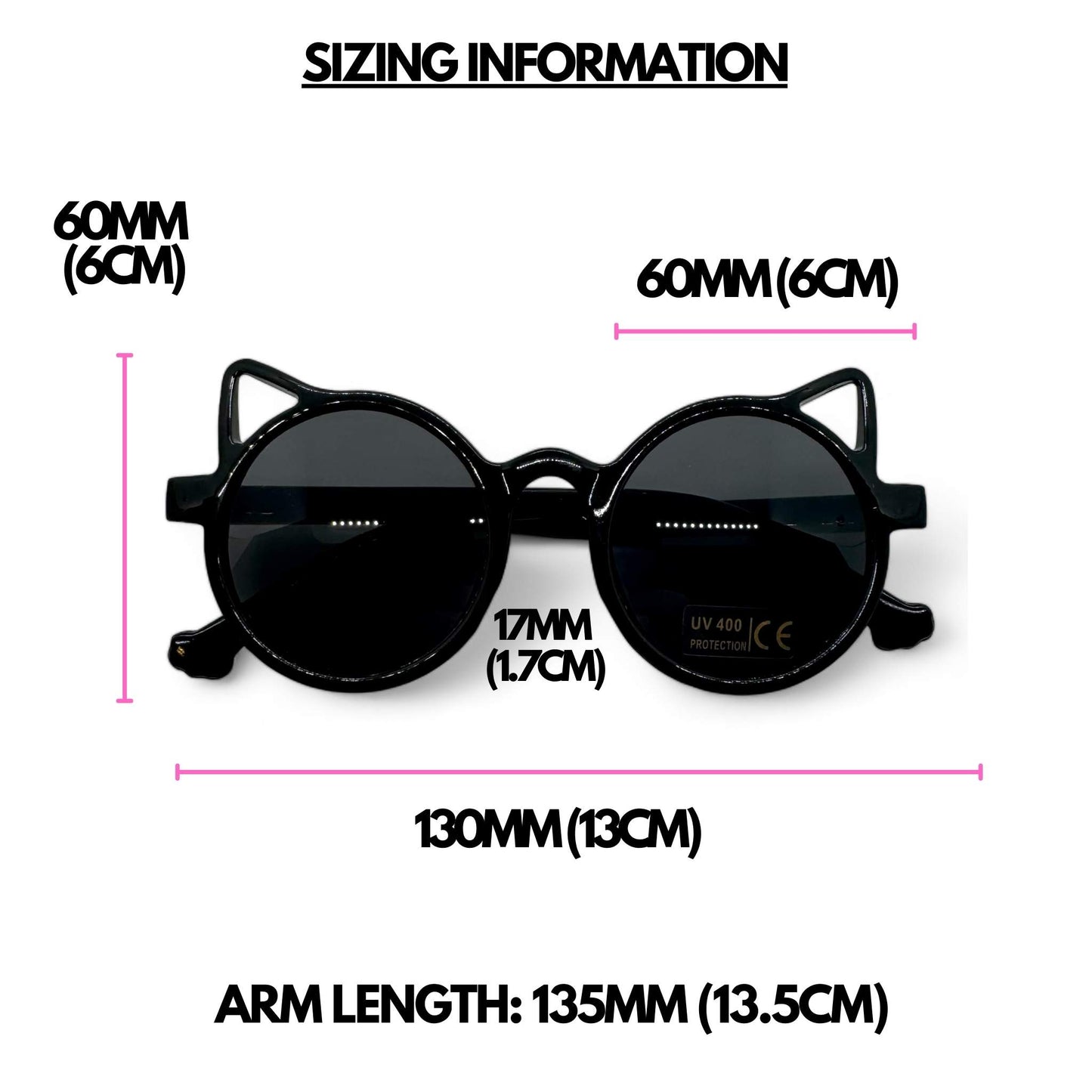 Cat Shaped Sunglasses with UVA & UVB Protection (Kids)