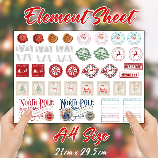 North Pole Mail | UV DTF Element Sheet