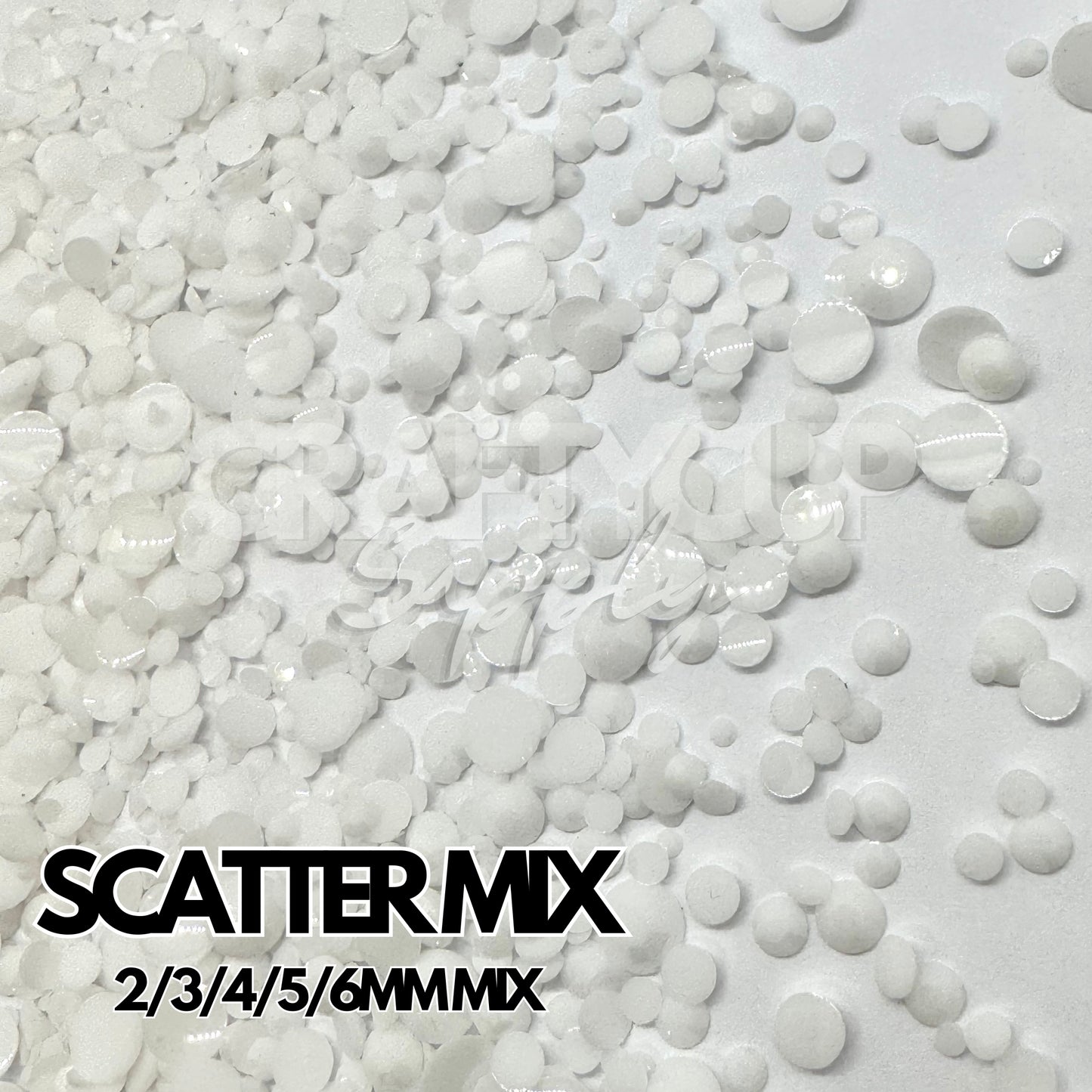 Solid Series - White Rhinestones - 3mm | 4mm | 5mm & Scatter (28g)