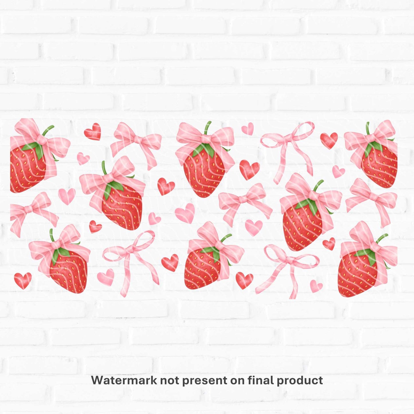 Strawberry Coquette | UV DTF Wrap