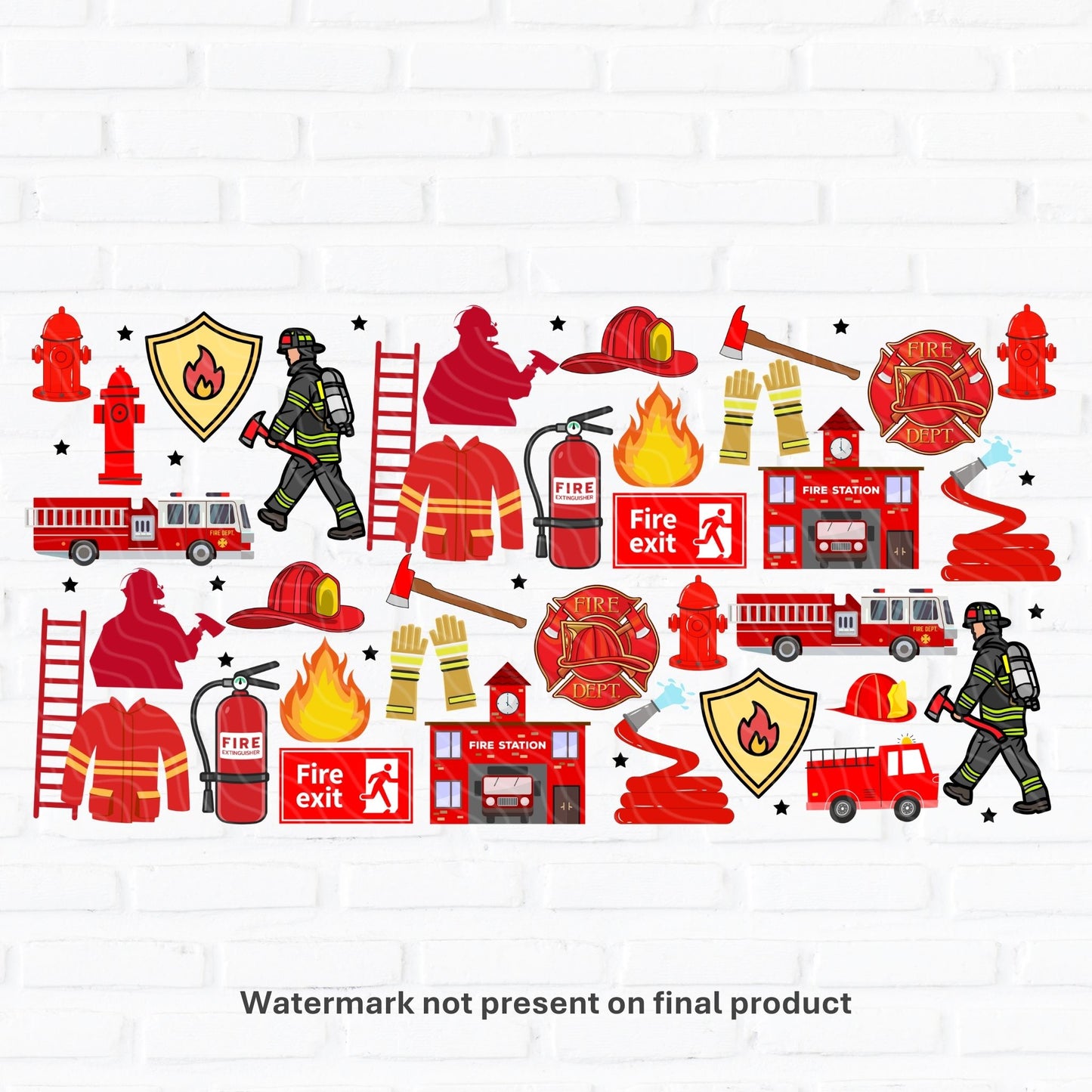 Firefighter | UV DTF Wrap