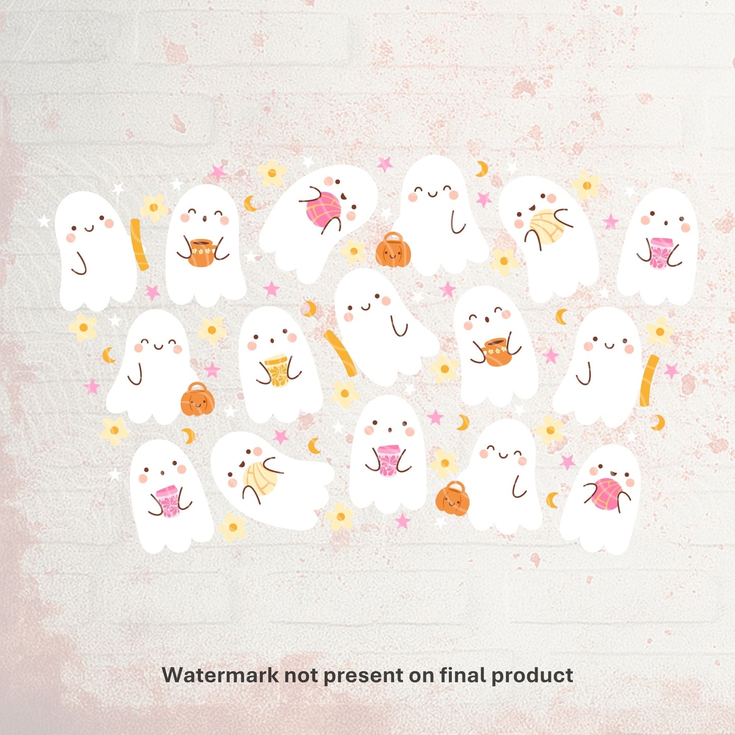 Cute Ghosts | Cold Cup UV DTF Wrap