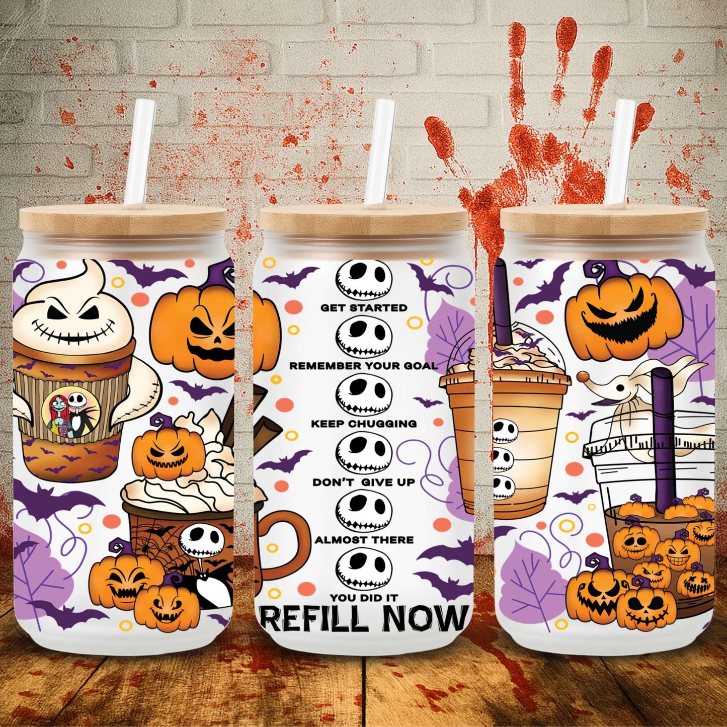 Jack Pumpkin Spiced Latte | Can UV DTF Wrap