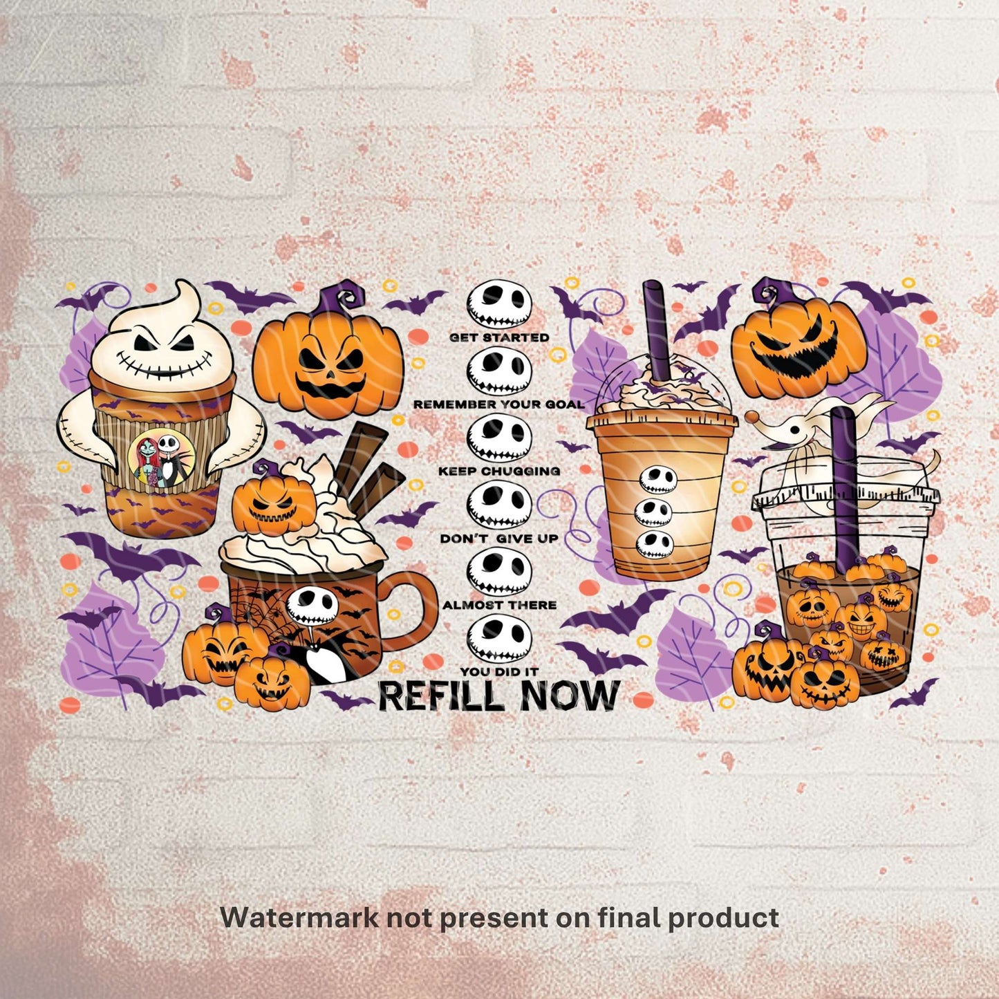 Jack Pumpkin Spiced Latte | Can UV DTF Wrap