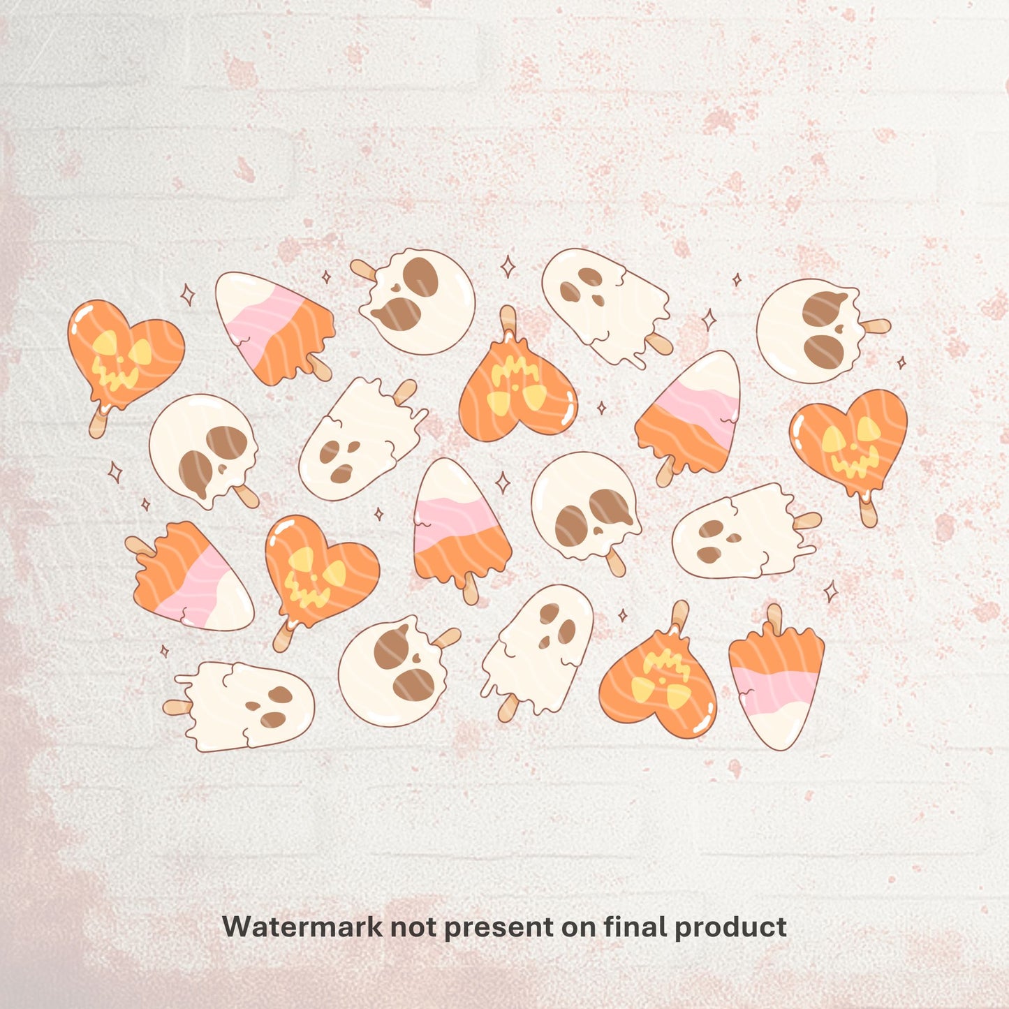 Halloween Ice Cream | Cold Cup UV DTF Wrap