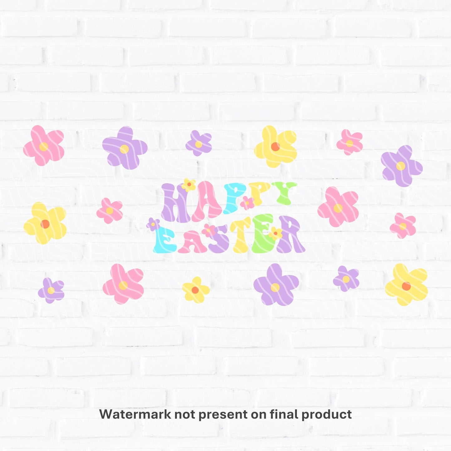 Happy Easter Floral | UV DTF Wrap