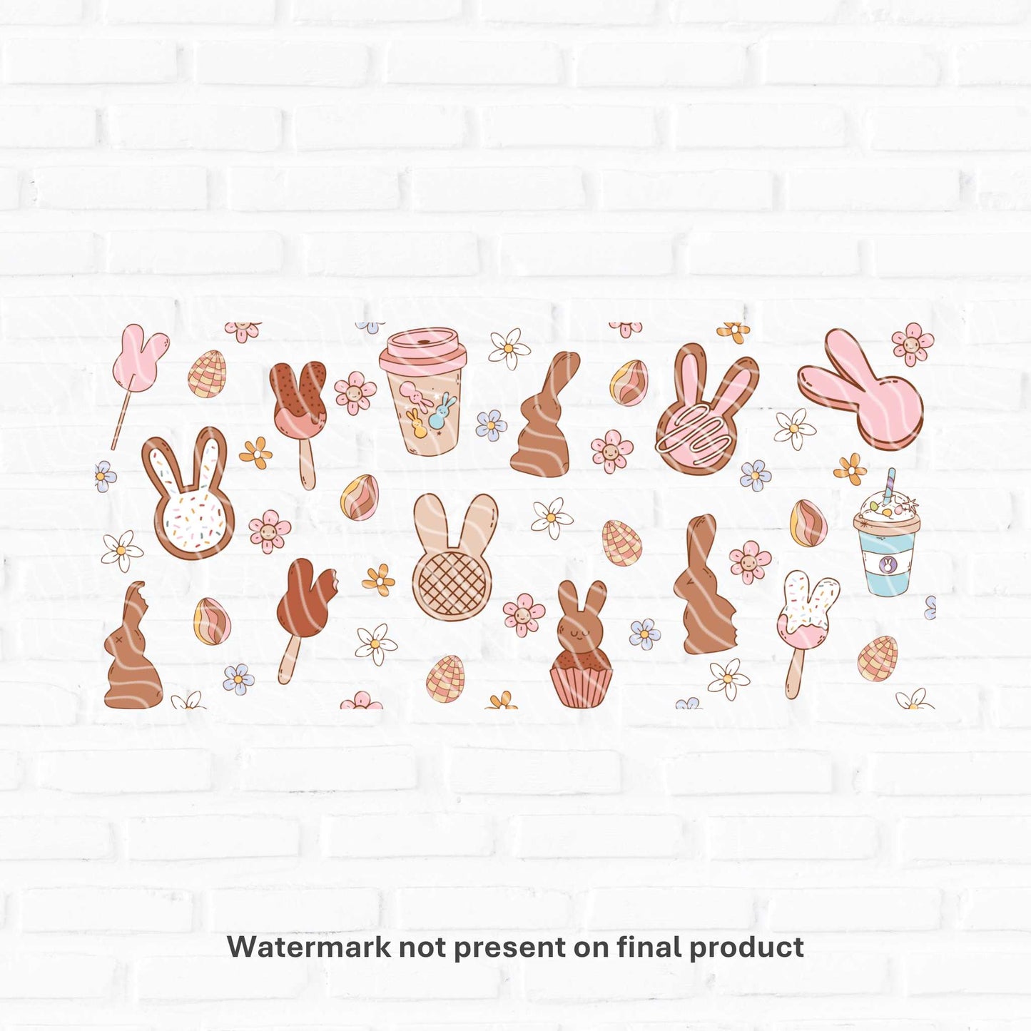 16oz can wraps for easter uv dtf printed vinyl wrap