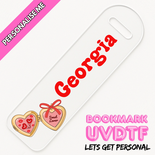 Smut Lover Locket | Personalised Bookmark UV DTF