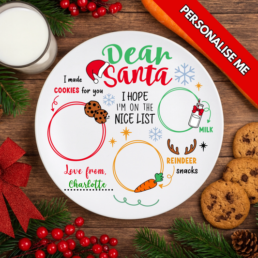 Christmas Eve Plate | Personalised UV DTF