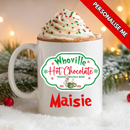 Whoville Hot Chocolate | Personalised UV DTF