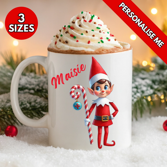 Candy Cane Elf | Personalised UV DTF