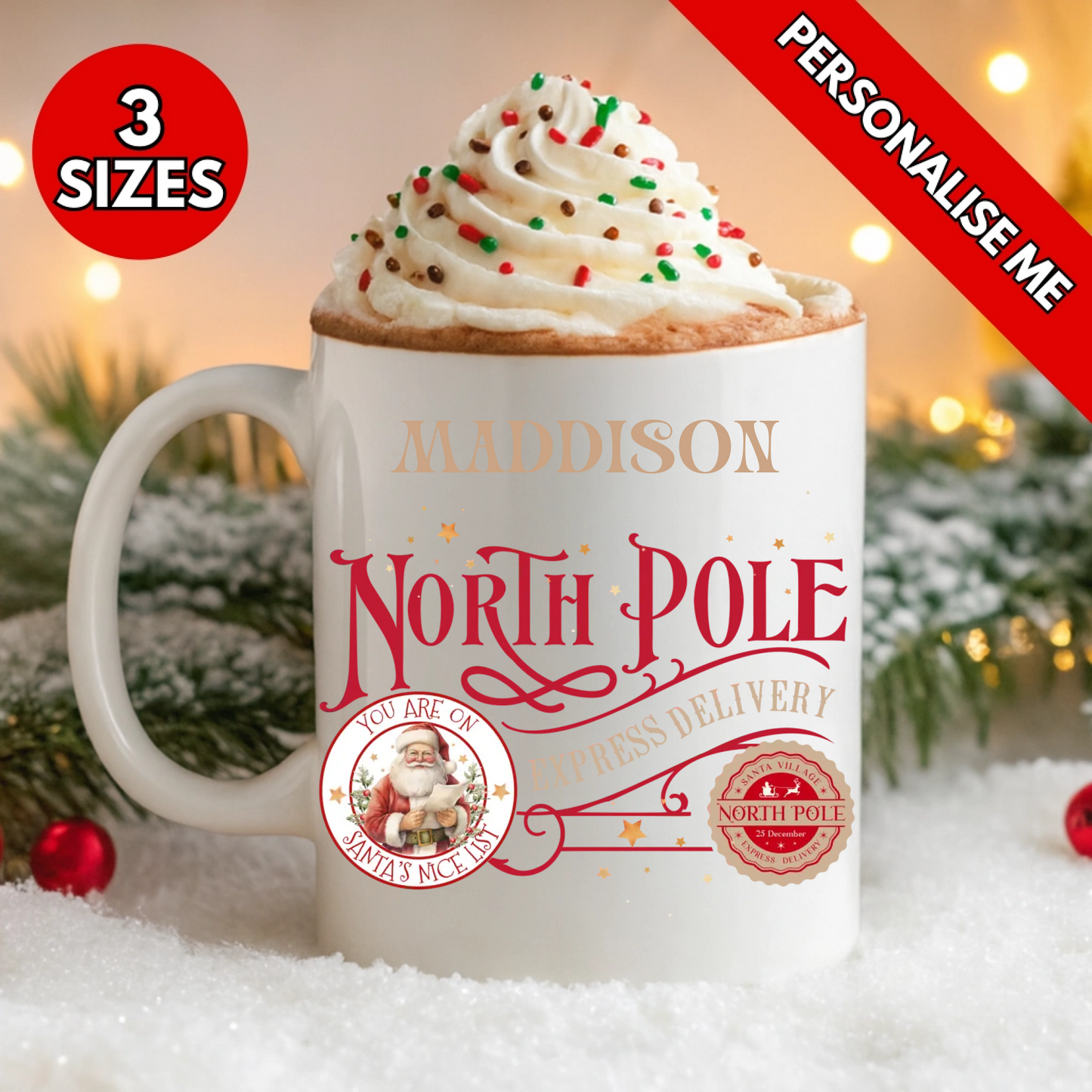 North Pole Express | Personalised UV DTF