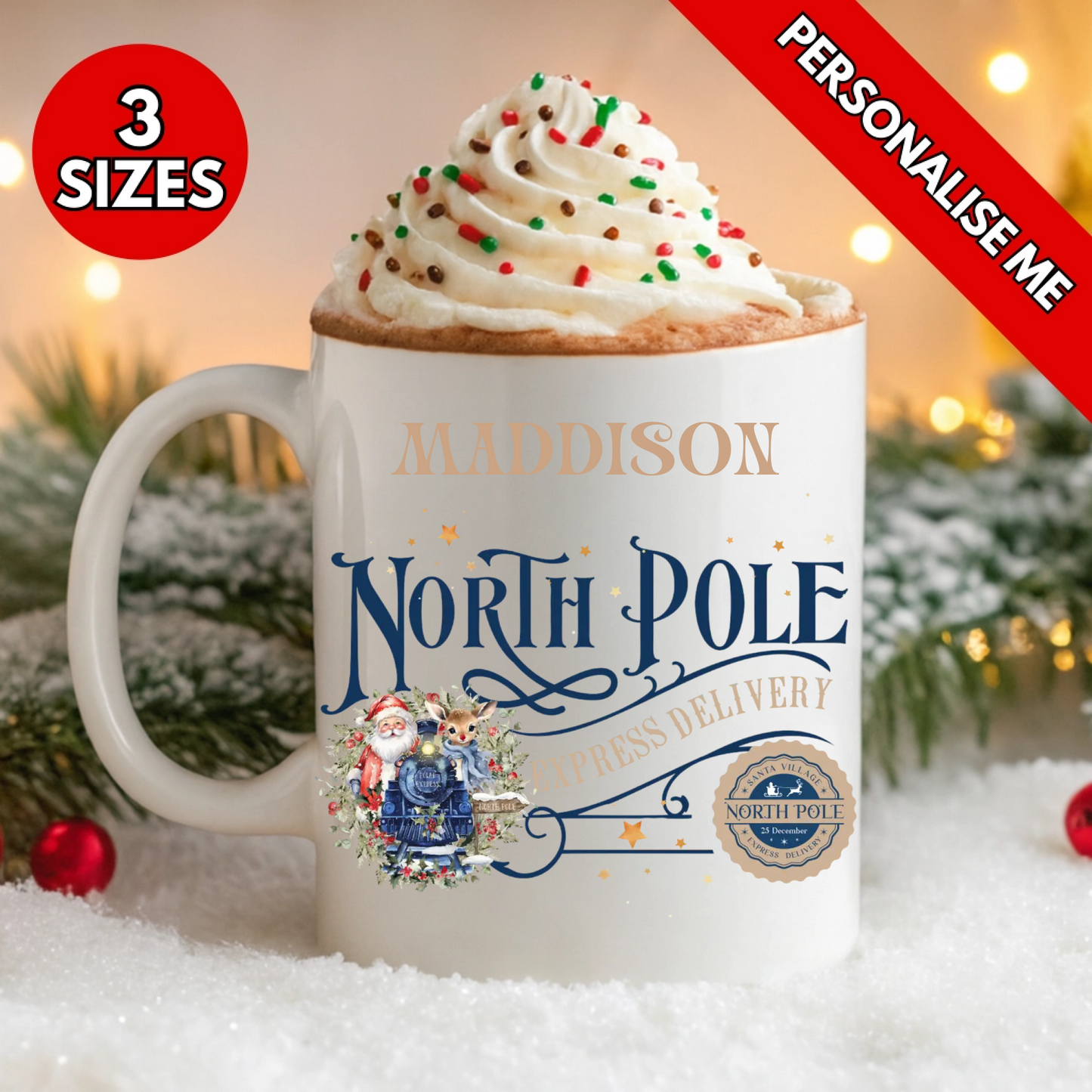 North Pole Express | Personalised UV DTF