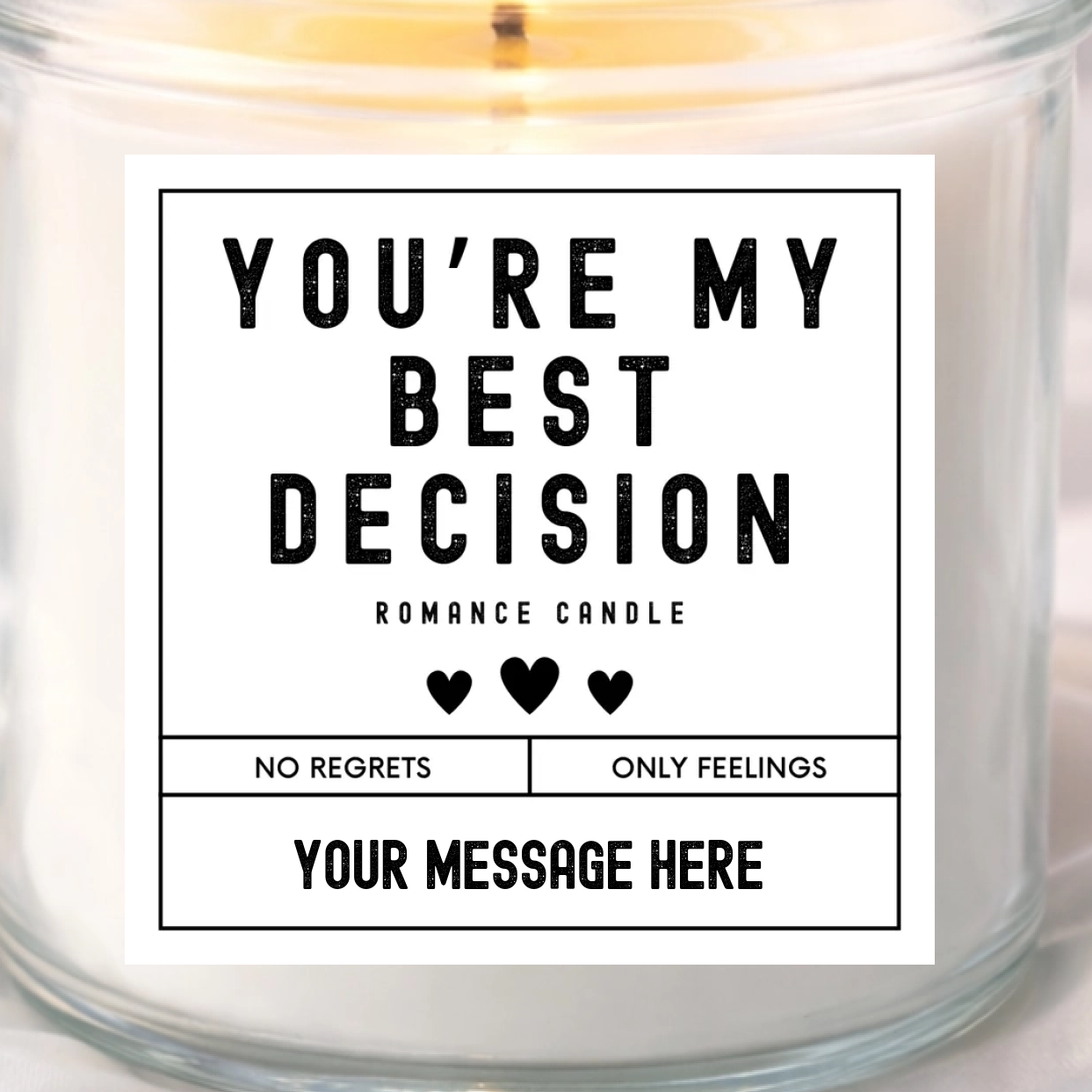 Best Decision - Candle Label