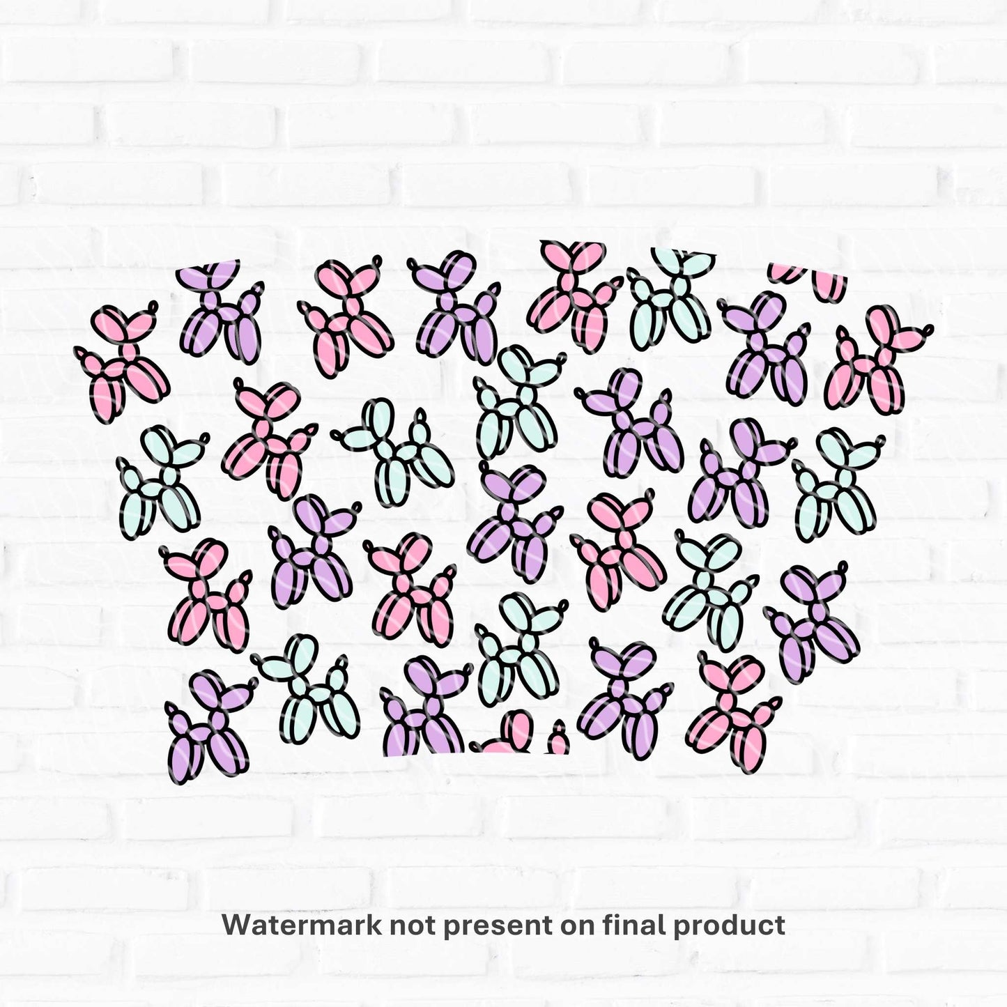 Balloon Dogs | UV DTF Wrap