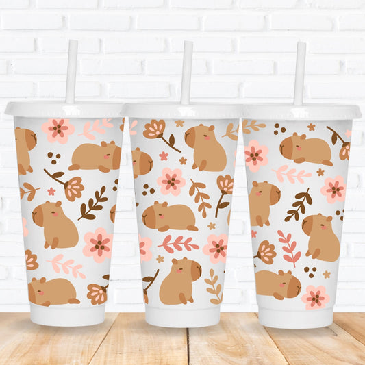 Autumn Capybara | Cold Cup UV DTF Wrap