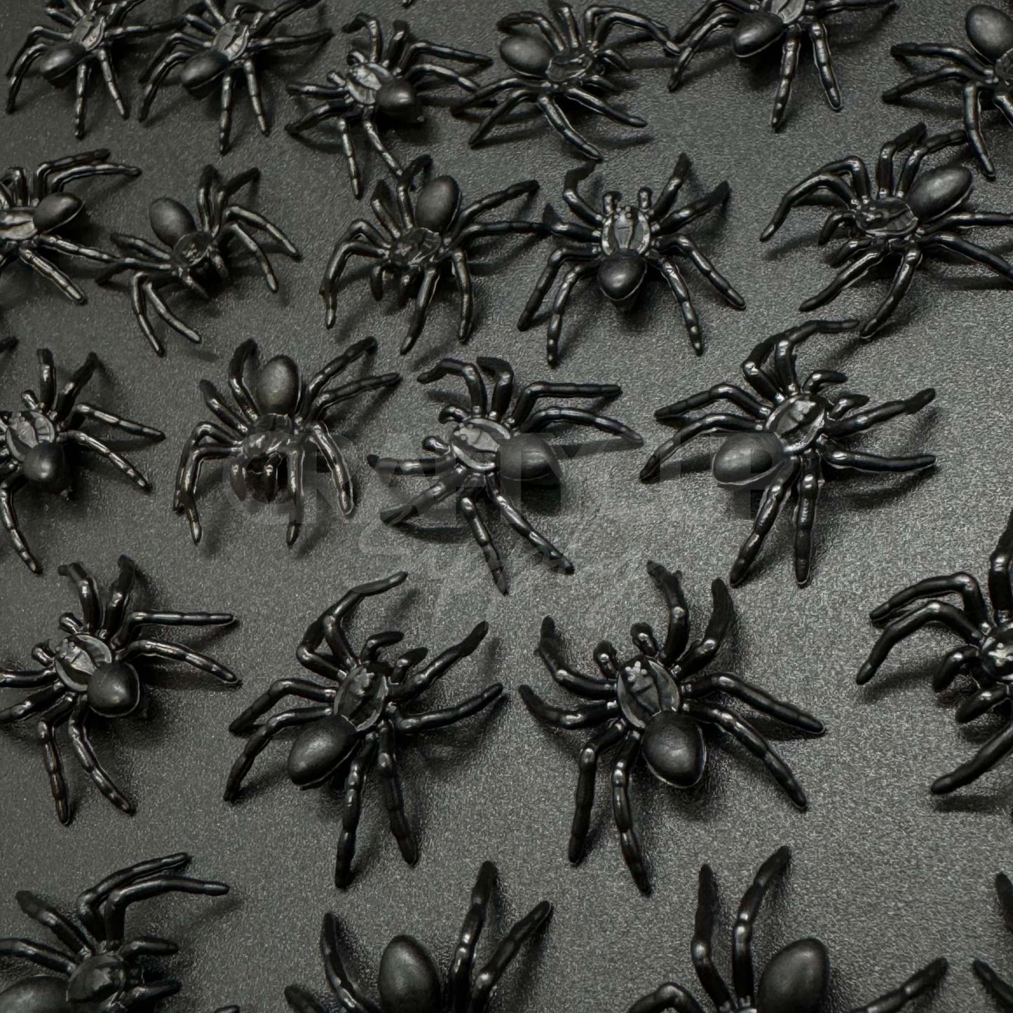 Black Spiders Cabochons (Pack of 10)
