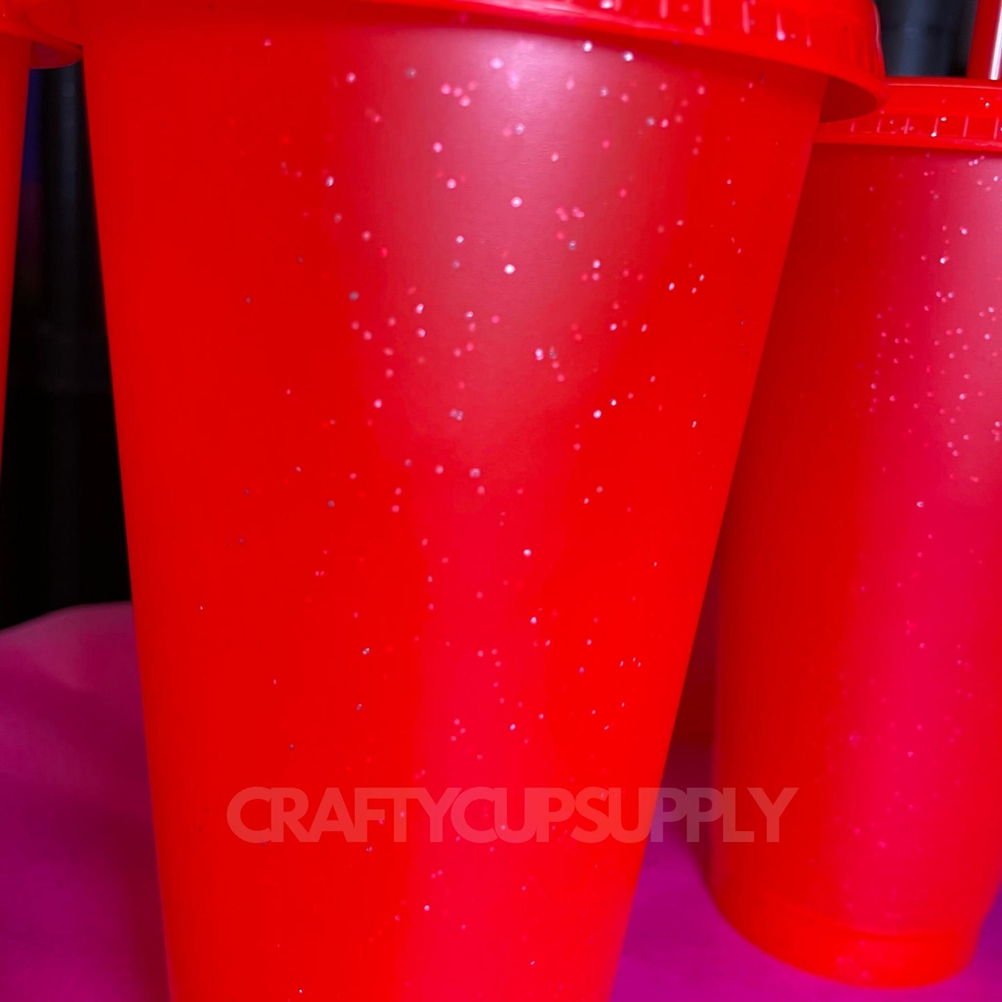 Red Glitter 24oz (710ml) Cold Cup