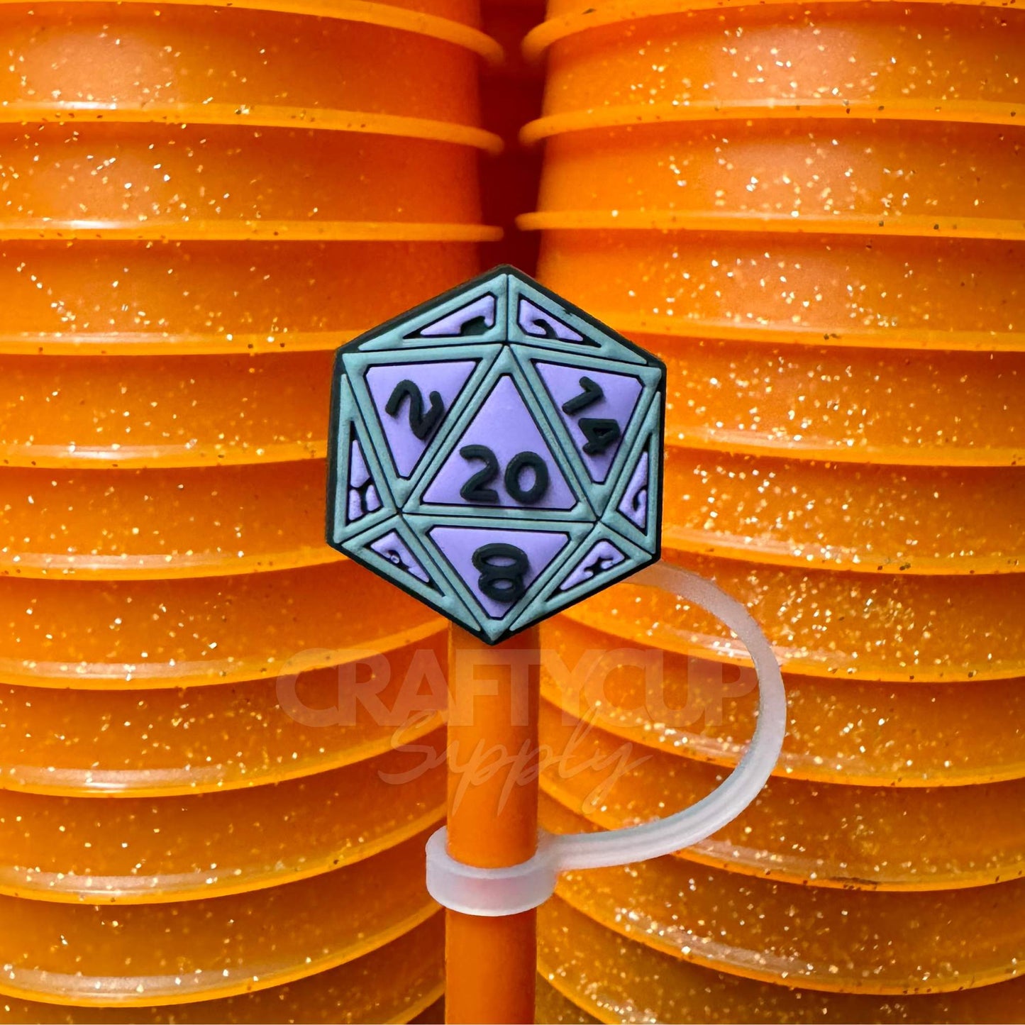 D20 Straw Topper