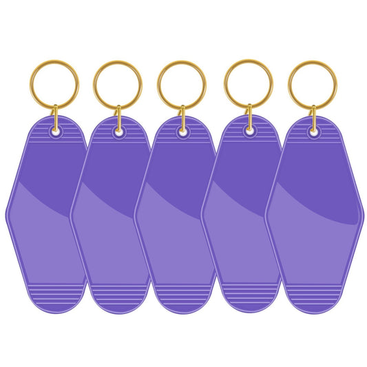 Teckwrap Motel Keyrings Purple - 5 Pack