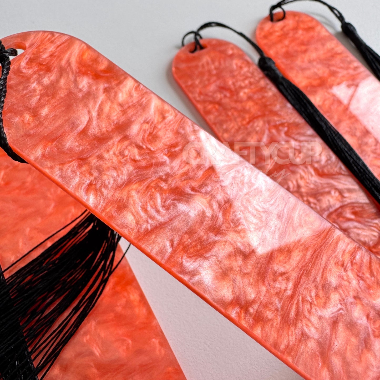 Swirl Orange Bookmarks (12cm x 3.2cm)