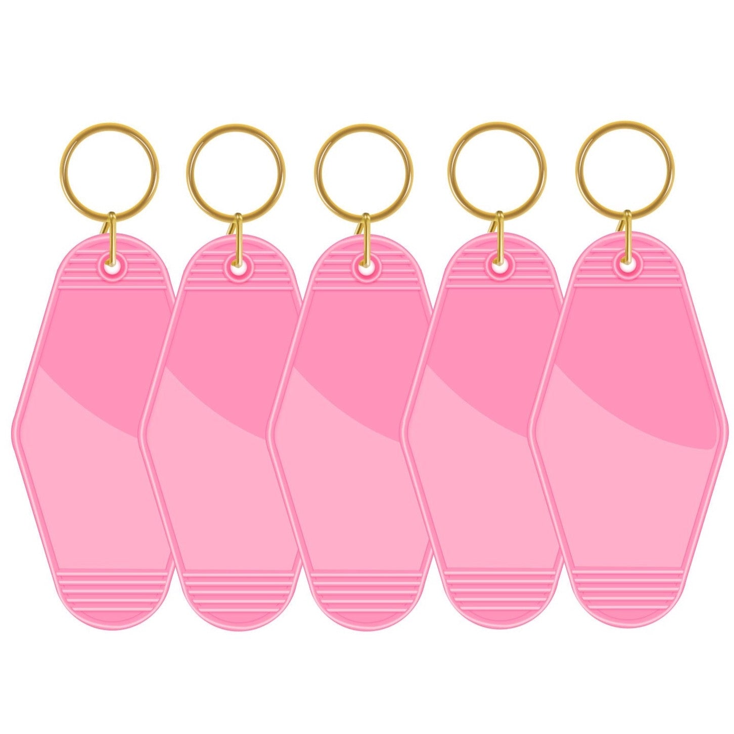 TeckwrapCraft Motel Keychains Blanks 5pcs / Barbie Pink