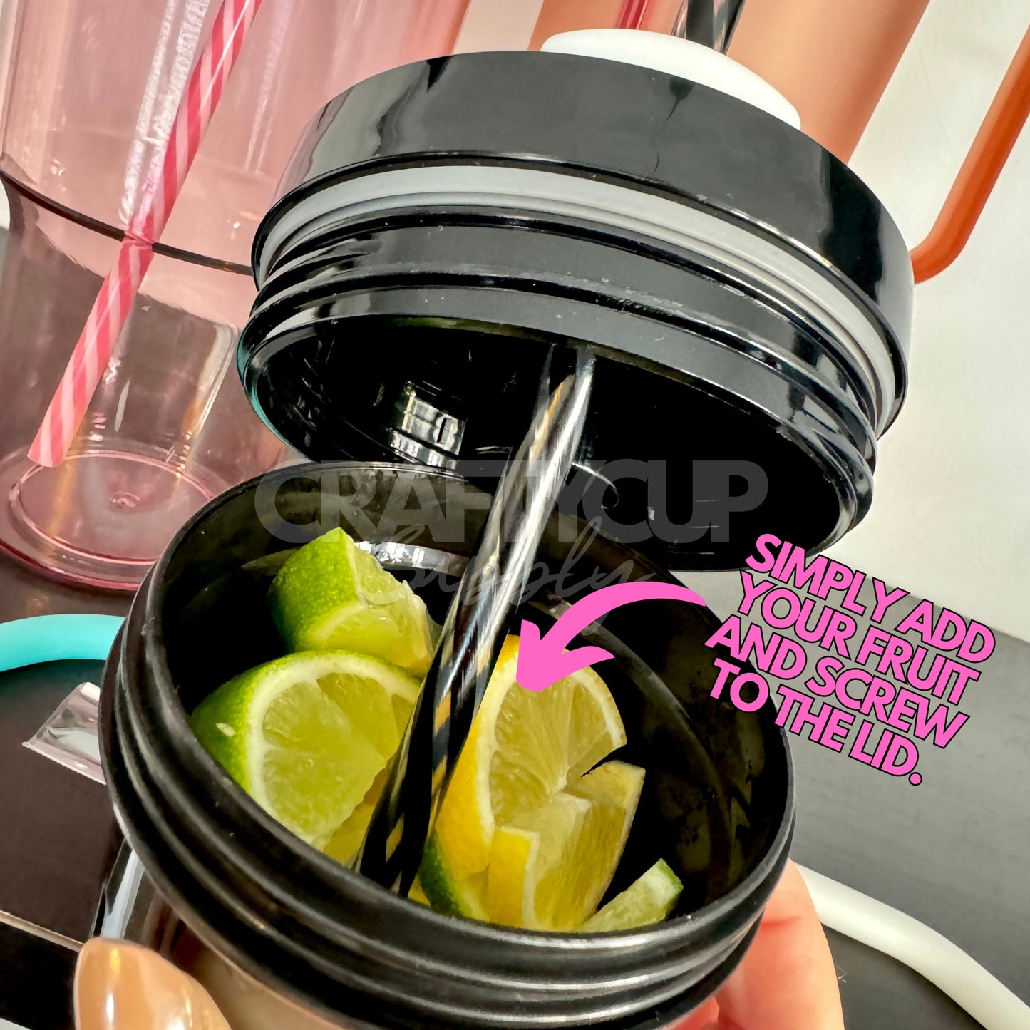 20oz Tritan Stanley Dupe | Includes Fruit Infuser & Accessories