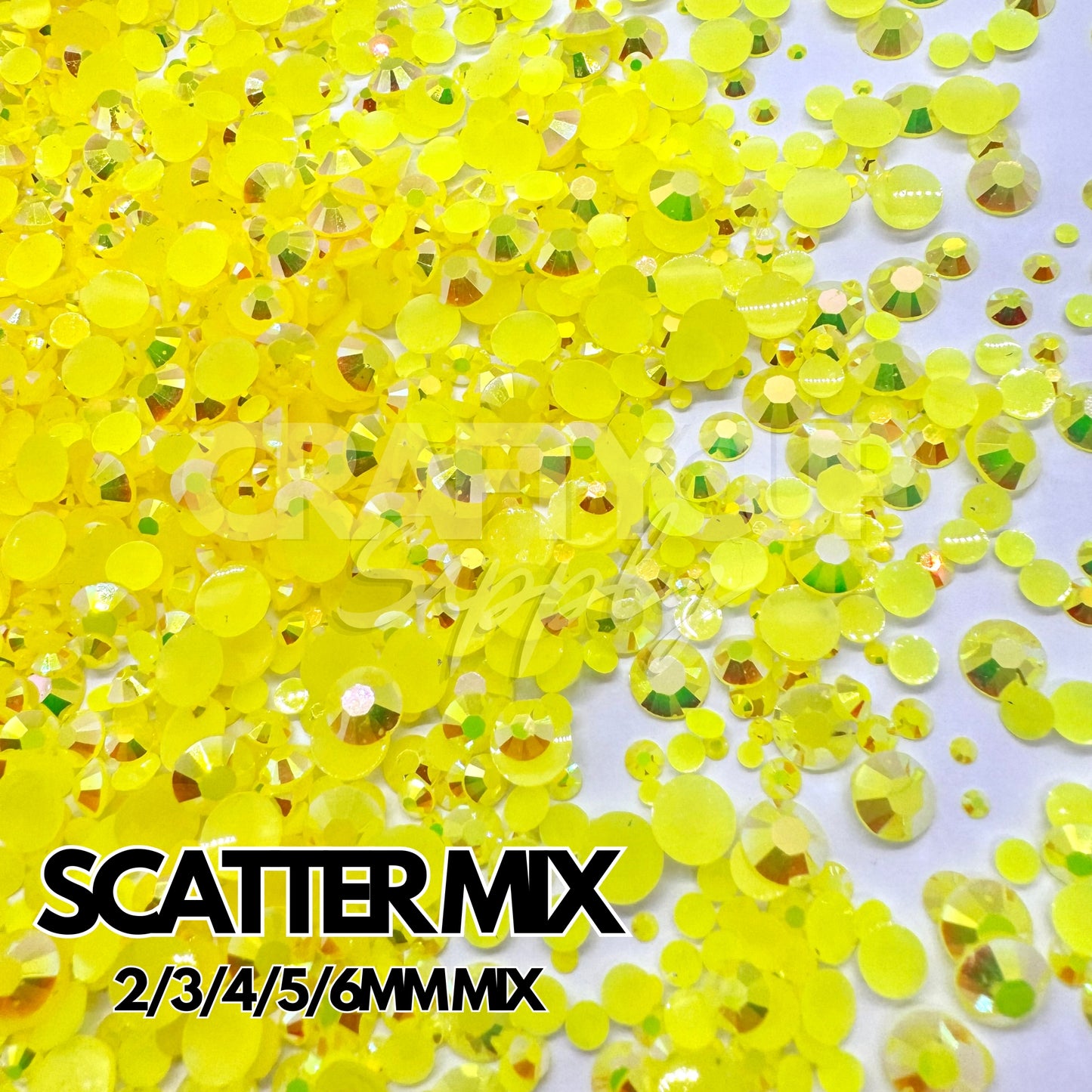Daffodil Yellow AB Rhinestones - 3mm | 4mm | 5mm & Scatter (28g)