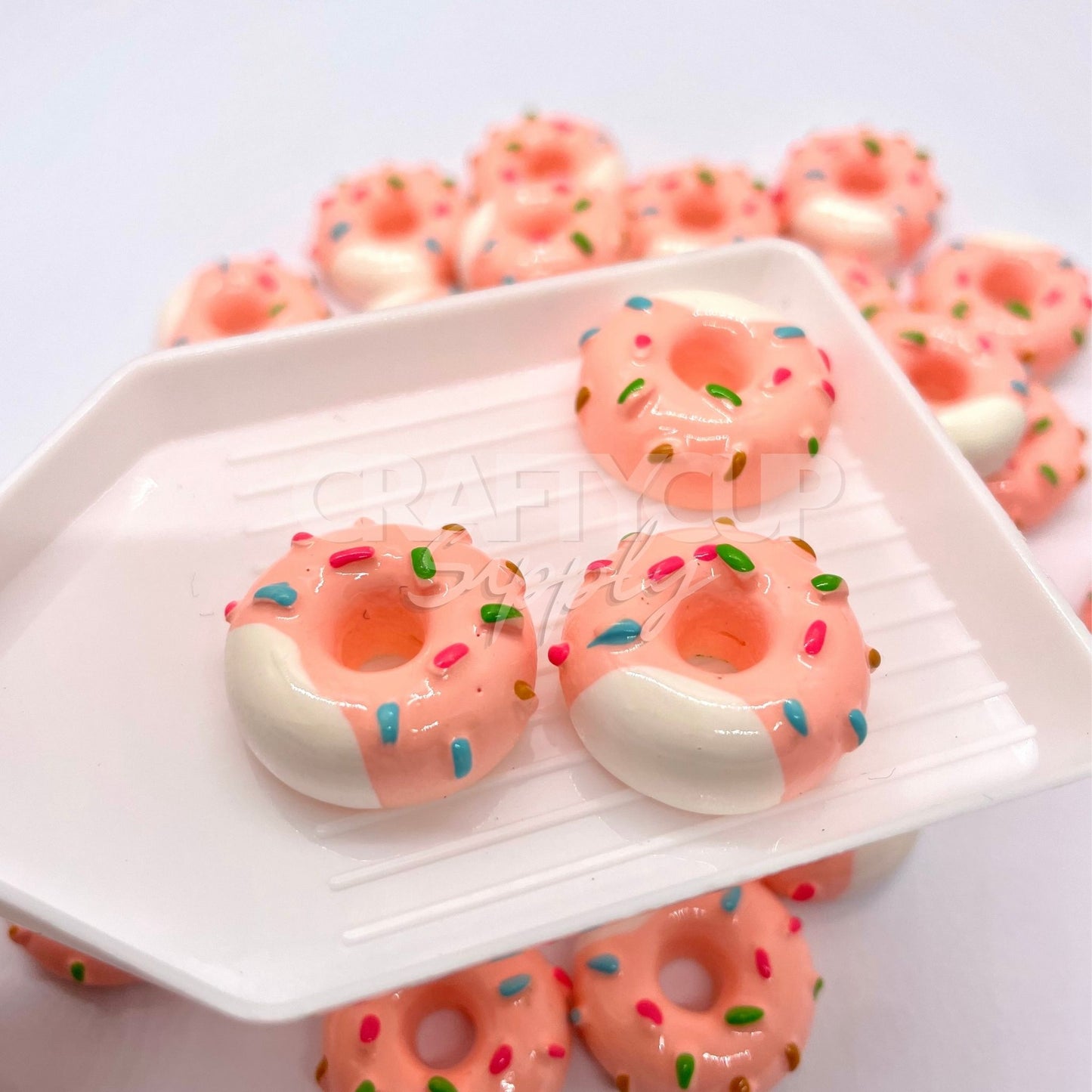 Pink Donut Cabochons (Pack of 10)