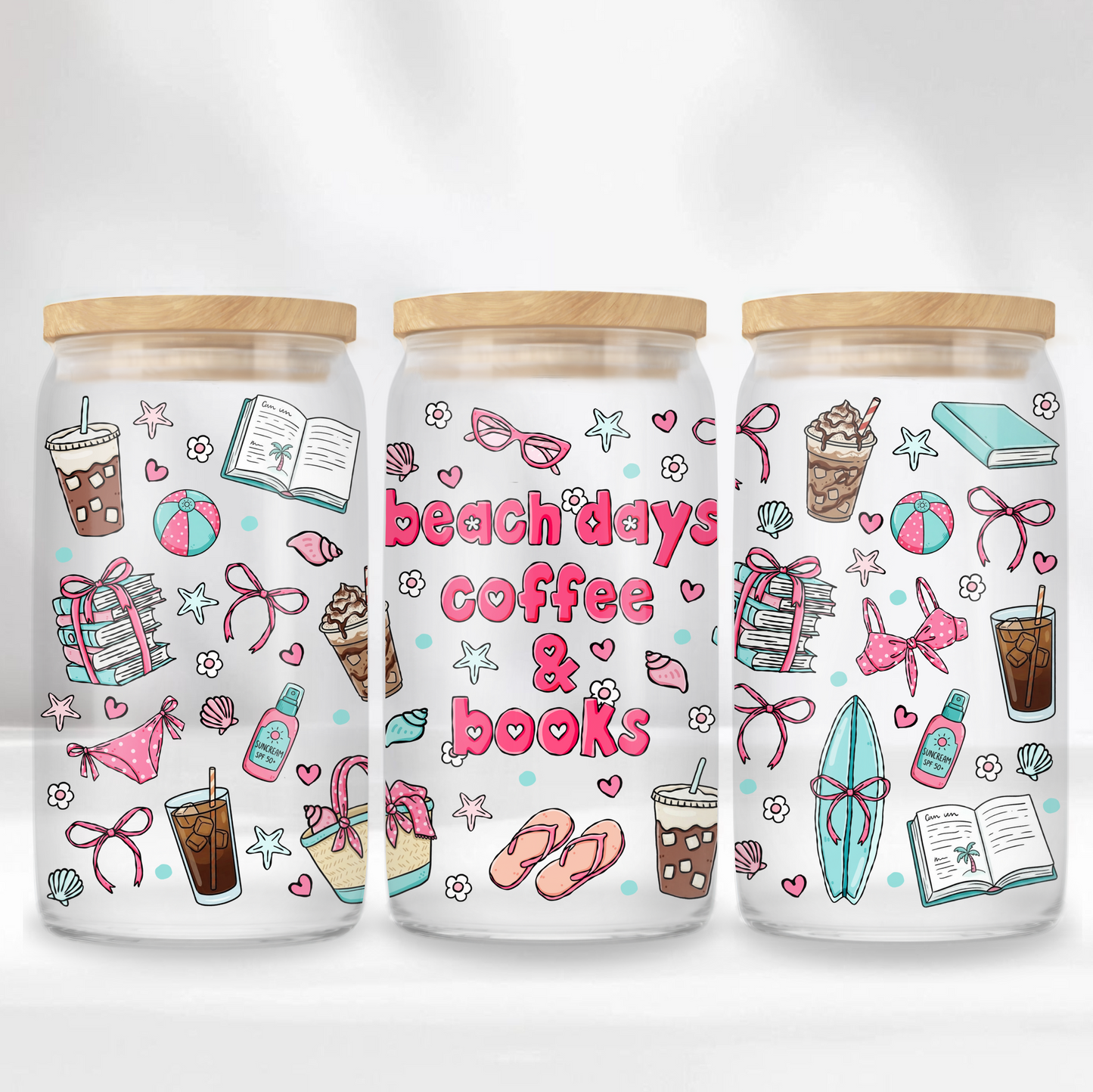 Beach Days, Coffee & Books | UV DTF Wrap