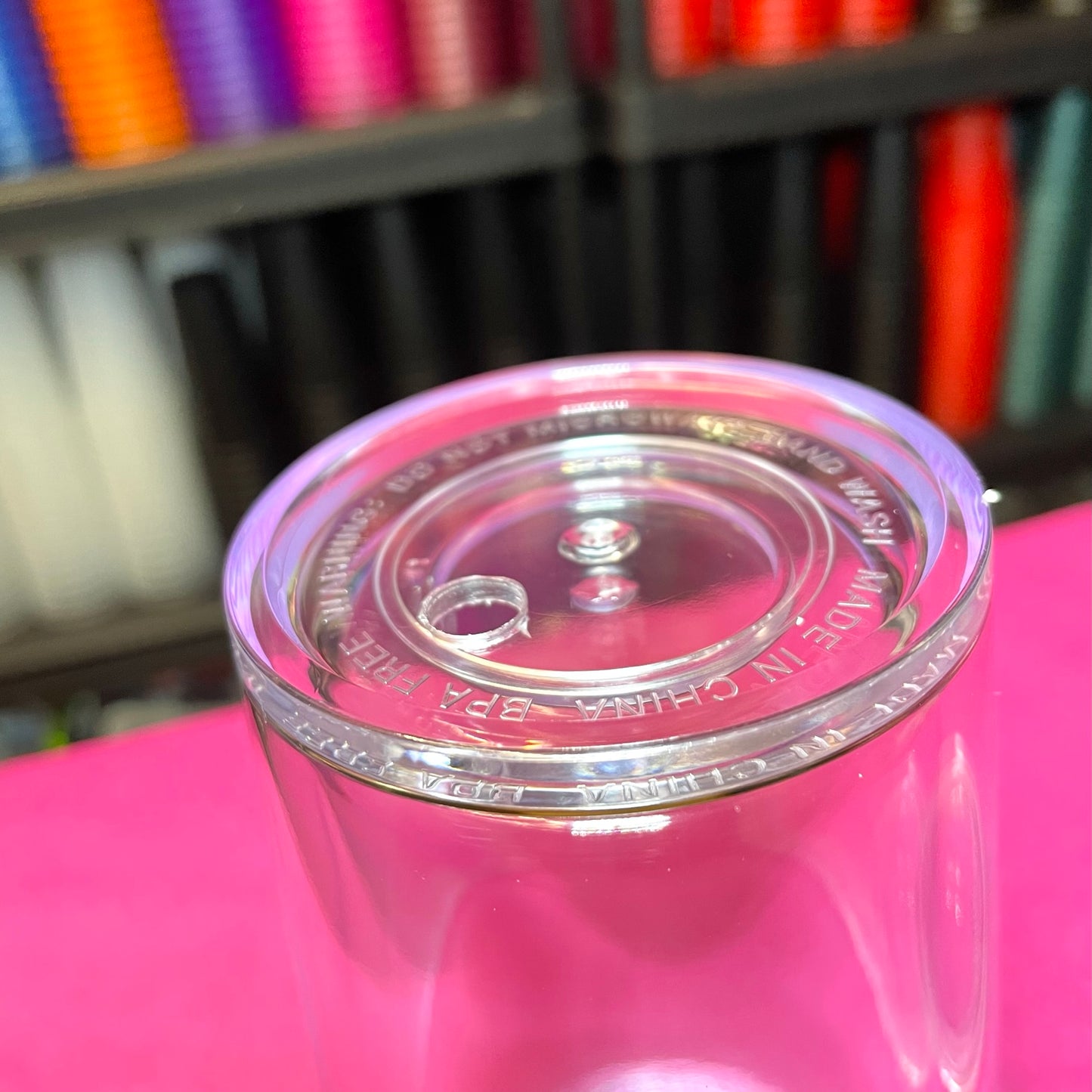 24oz Acrylic Double Wall Snowglobe, Pre-drilled with Stopper