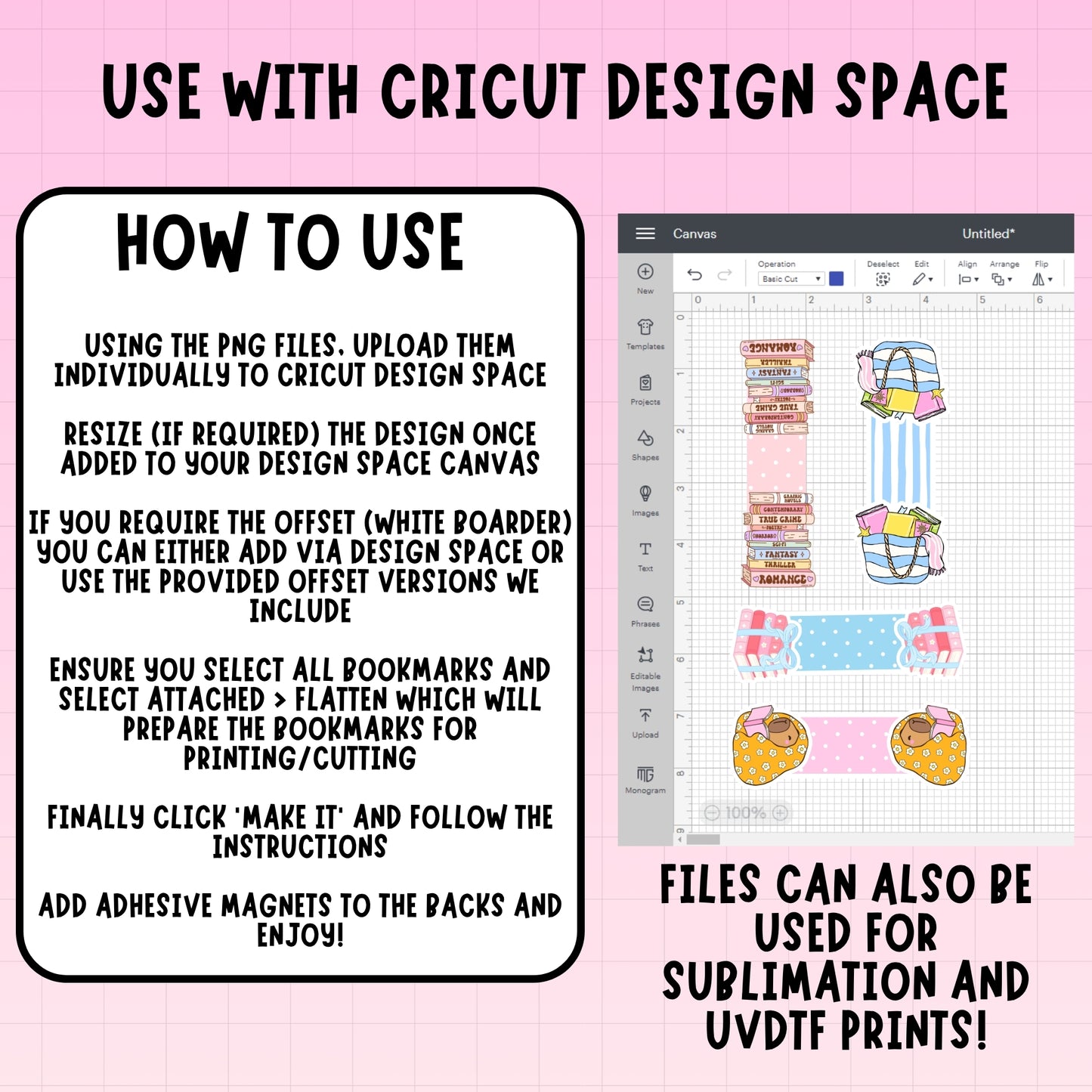 Magnetic Bookmark Bundle 4 | Digital Download