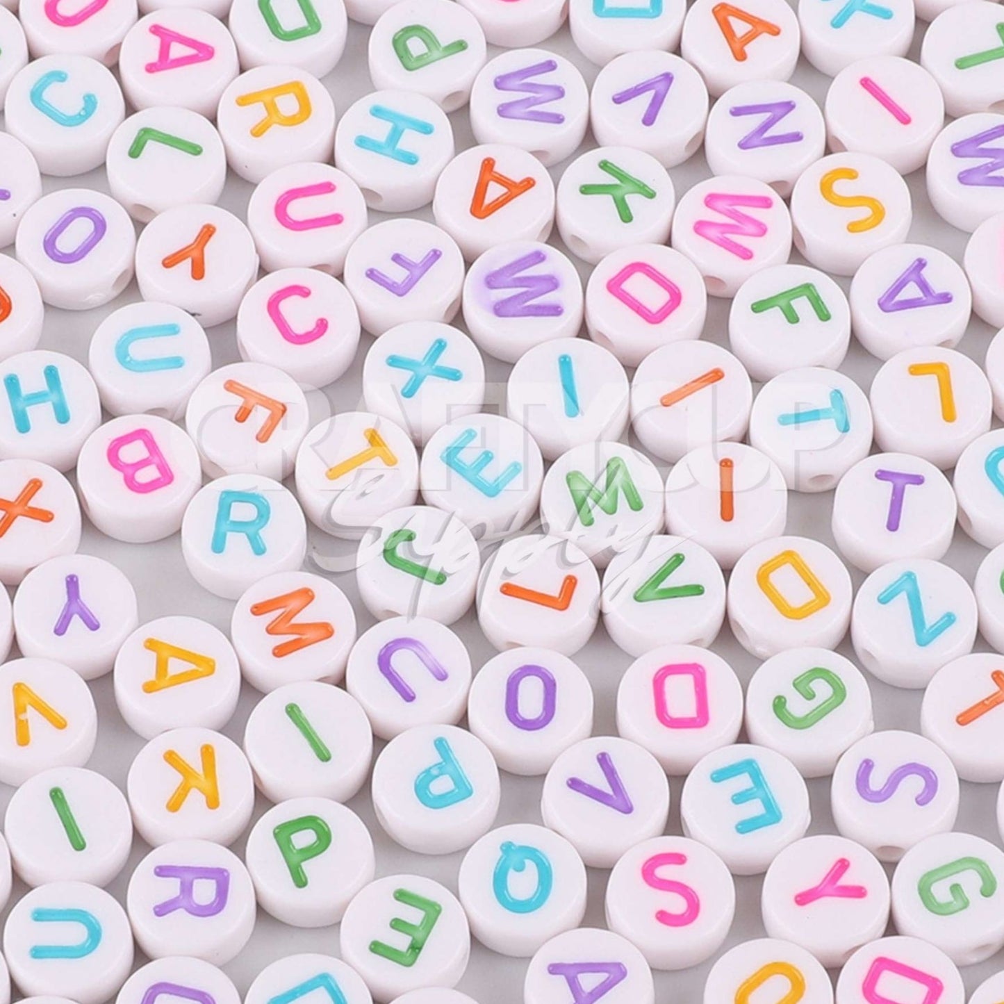 white multicolour crafting bead charms