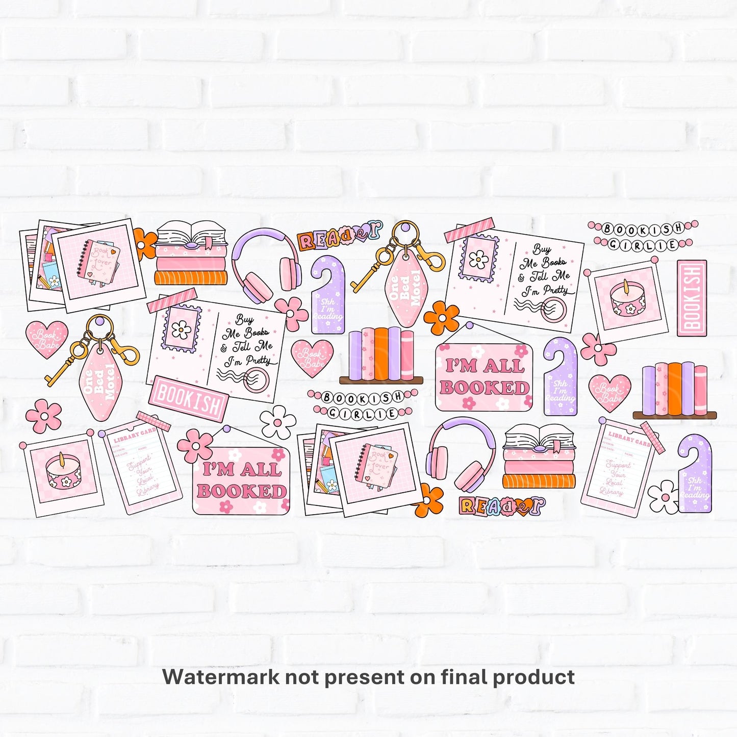 All Booked | UV DTF Wrap