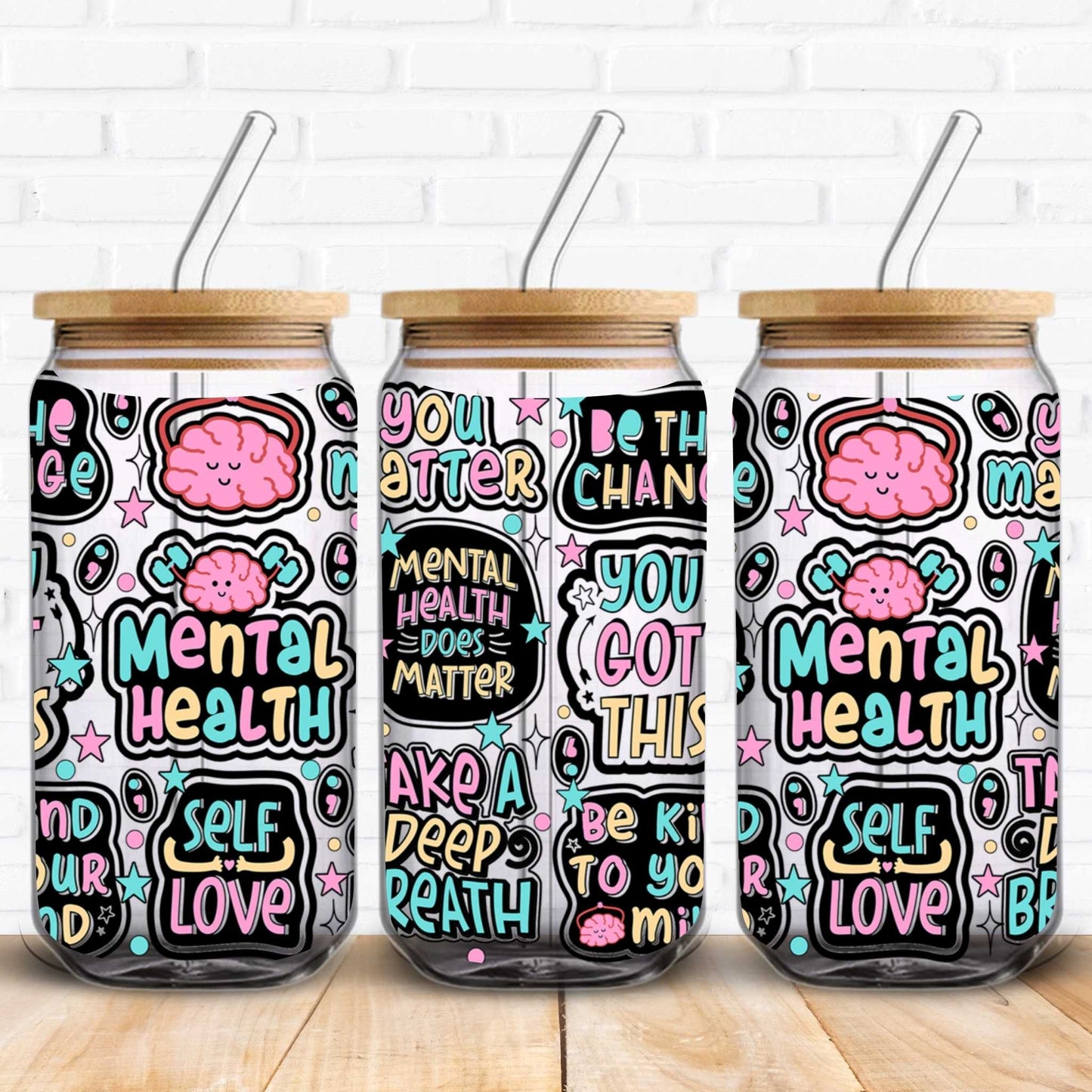 mental health you got this libbey glass can wraps for cups