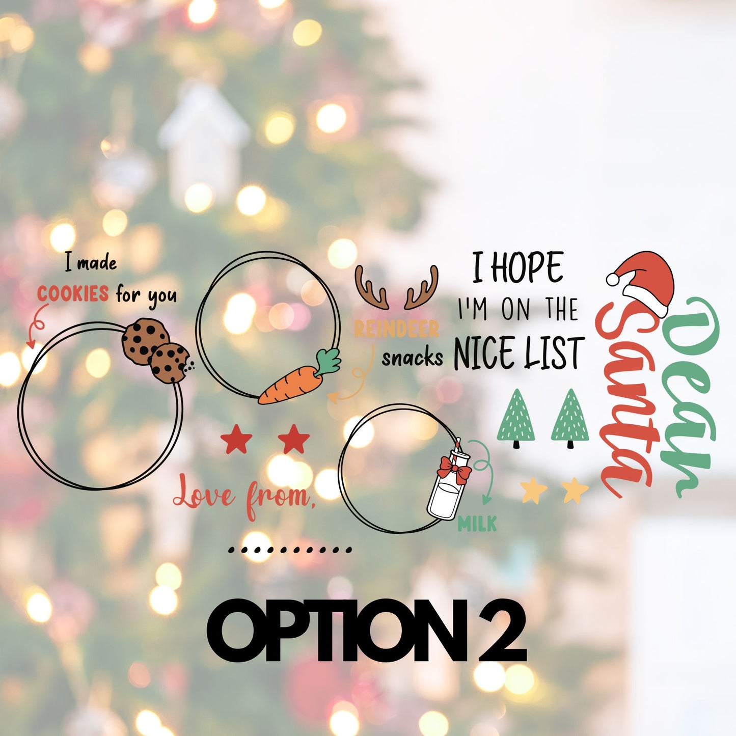 Christmas Eve Plate - 2 Options | UV DTF Decal