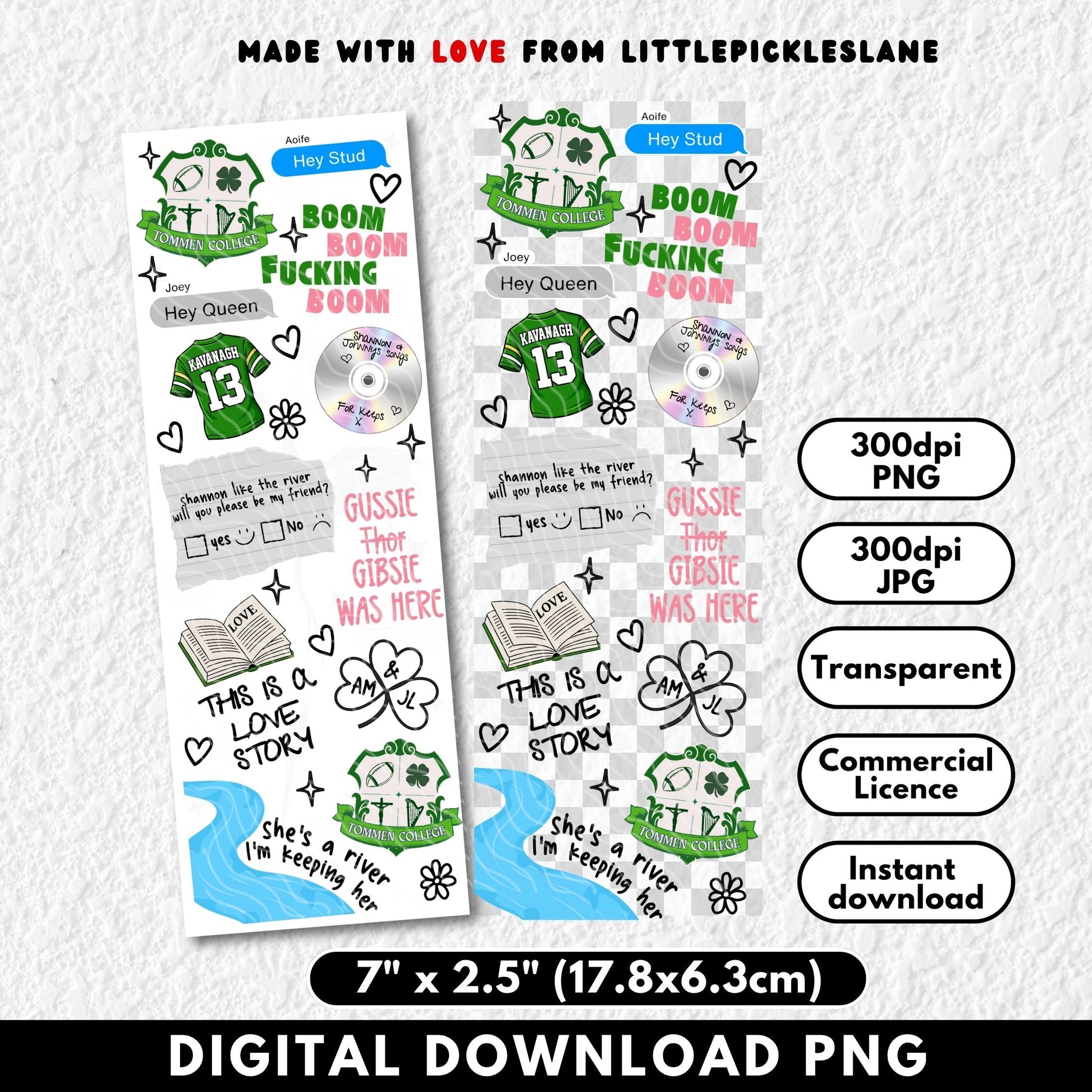 boys of tommen binding 13 chloe walsh design for bookmark sublimation and printing, digital download file