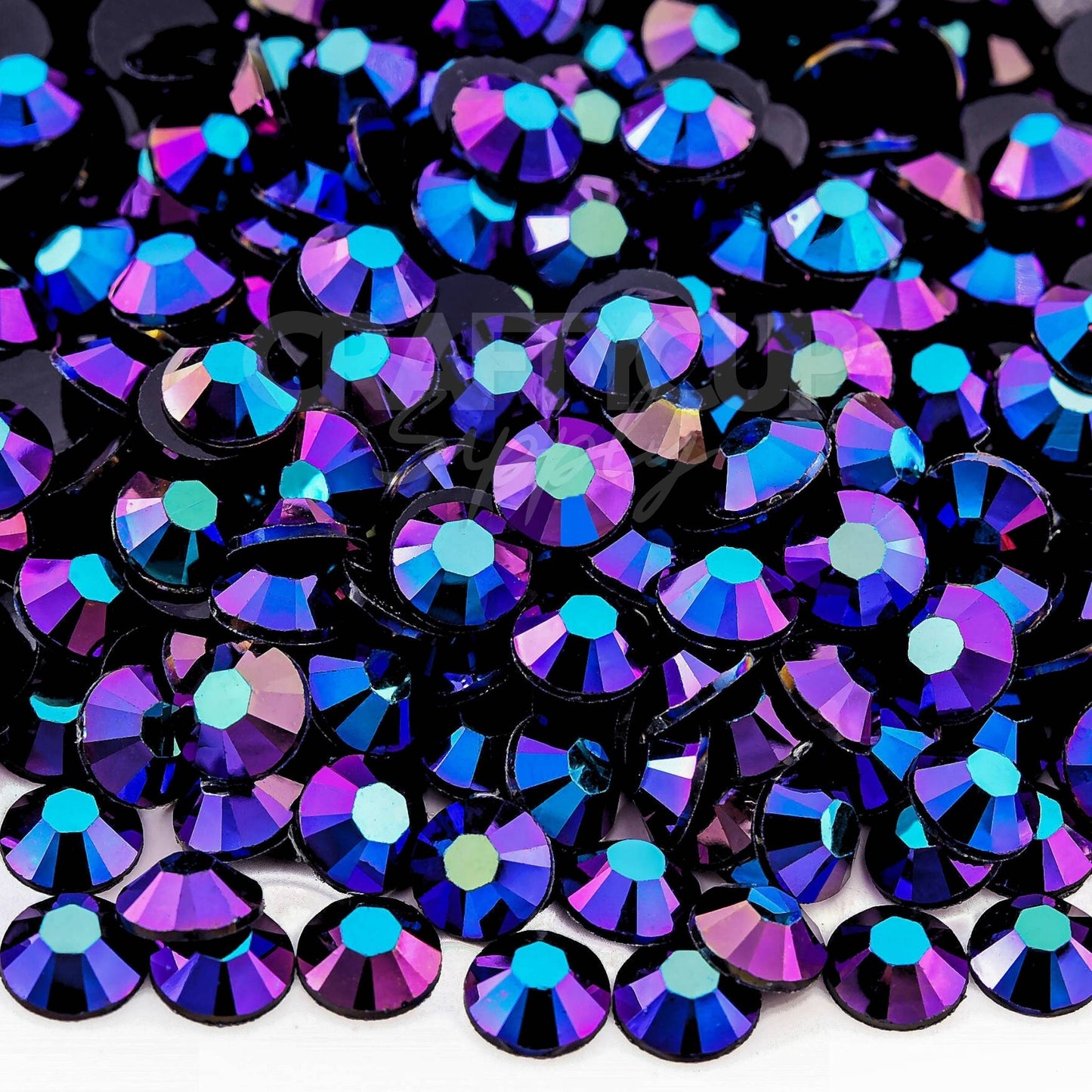 black ab rhinestones oil slick
