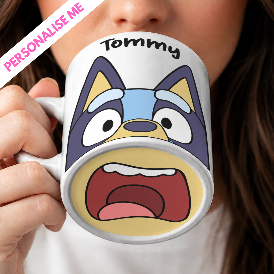 Dog Big Mouth Mug | Personalised UV DTF