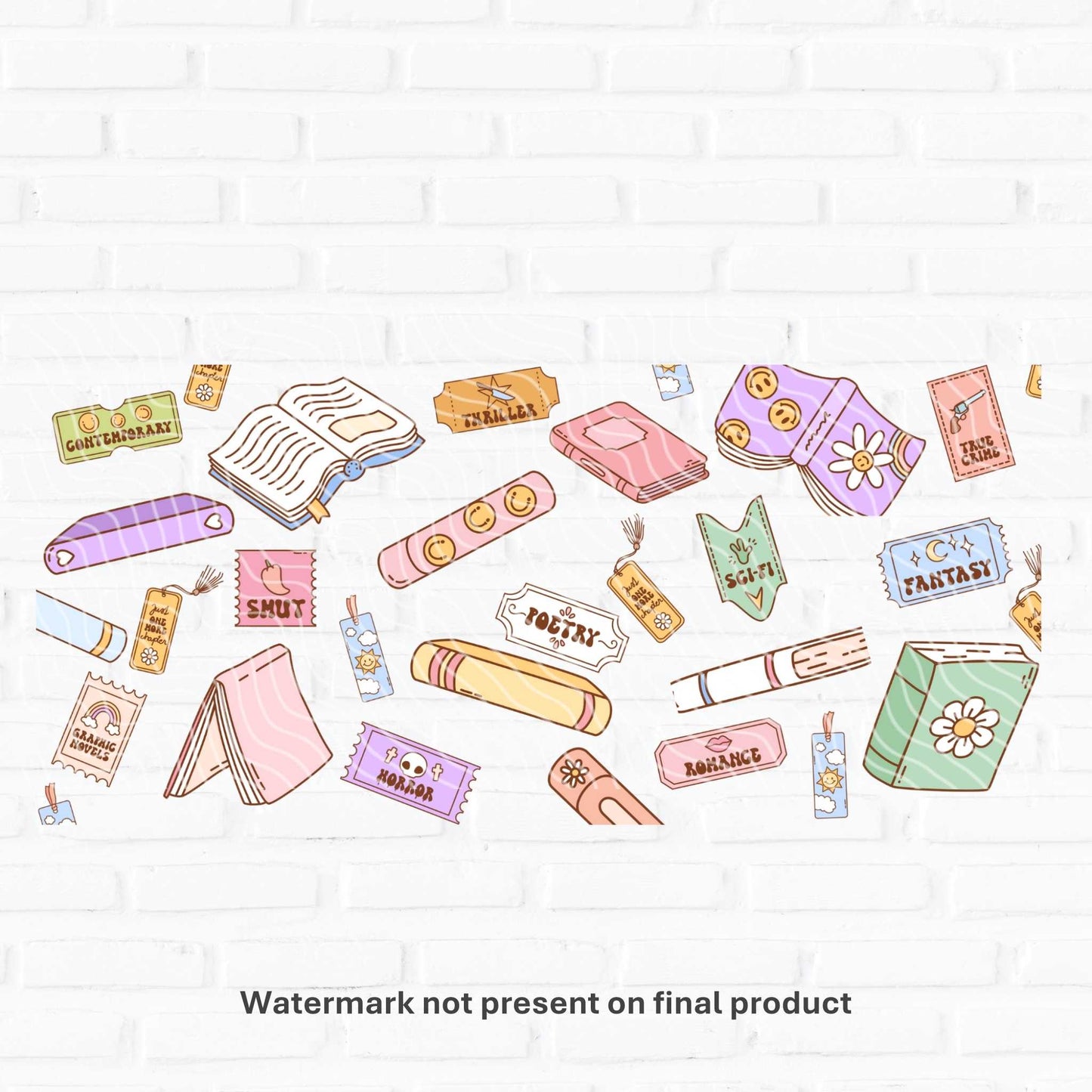 bookish uv dtf prints