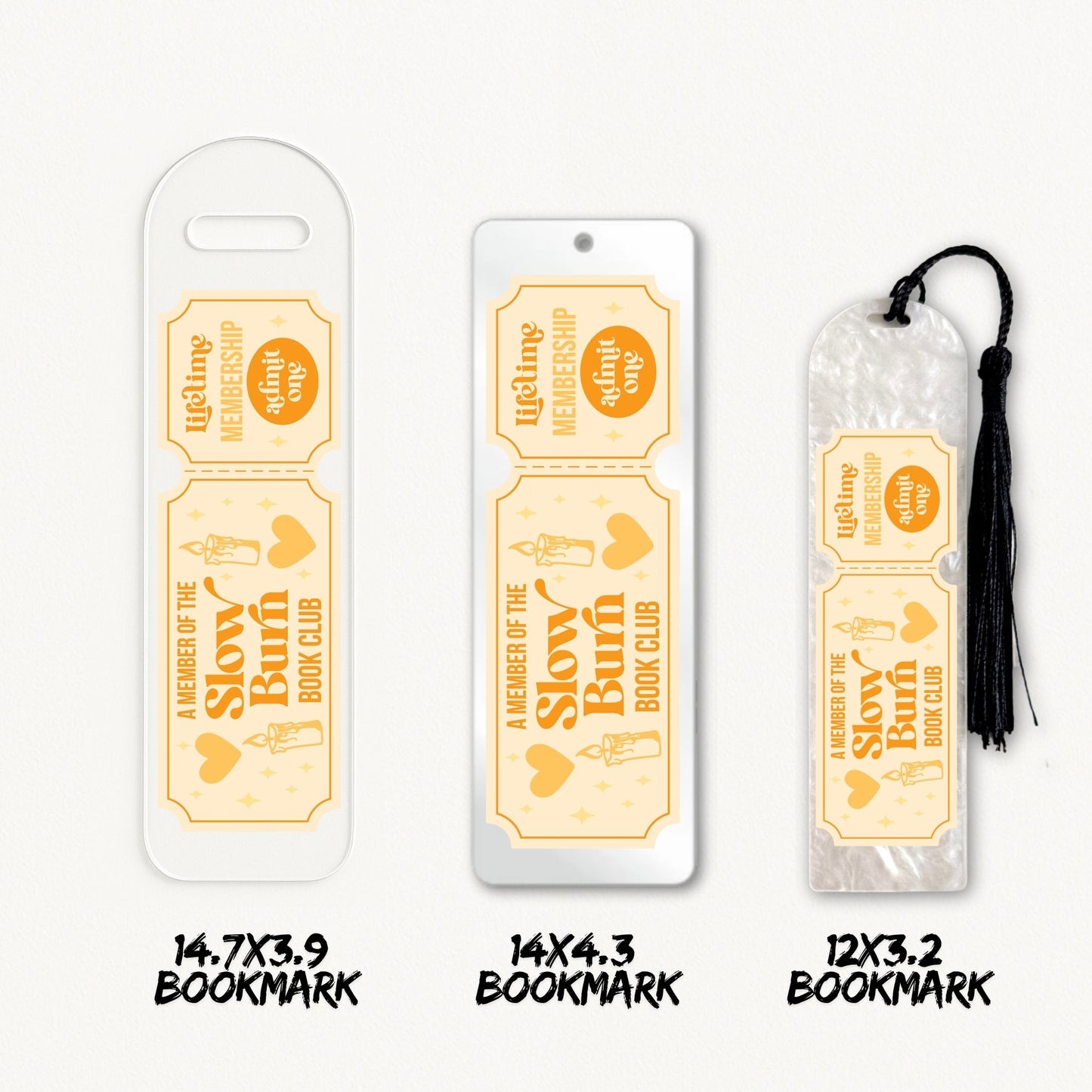 Slow Burn Ticket | Bookmark UV DTF