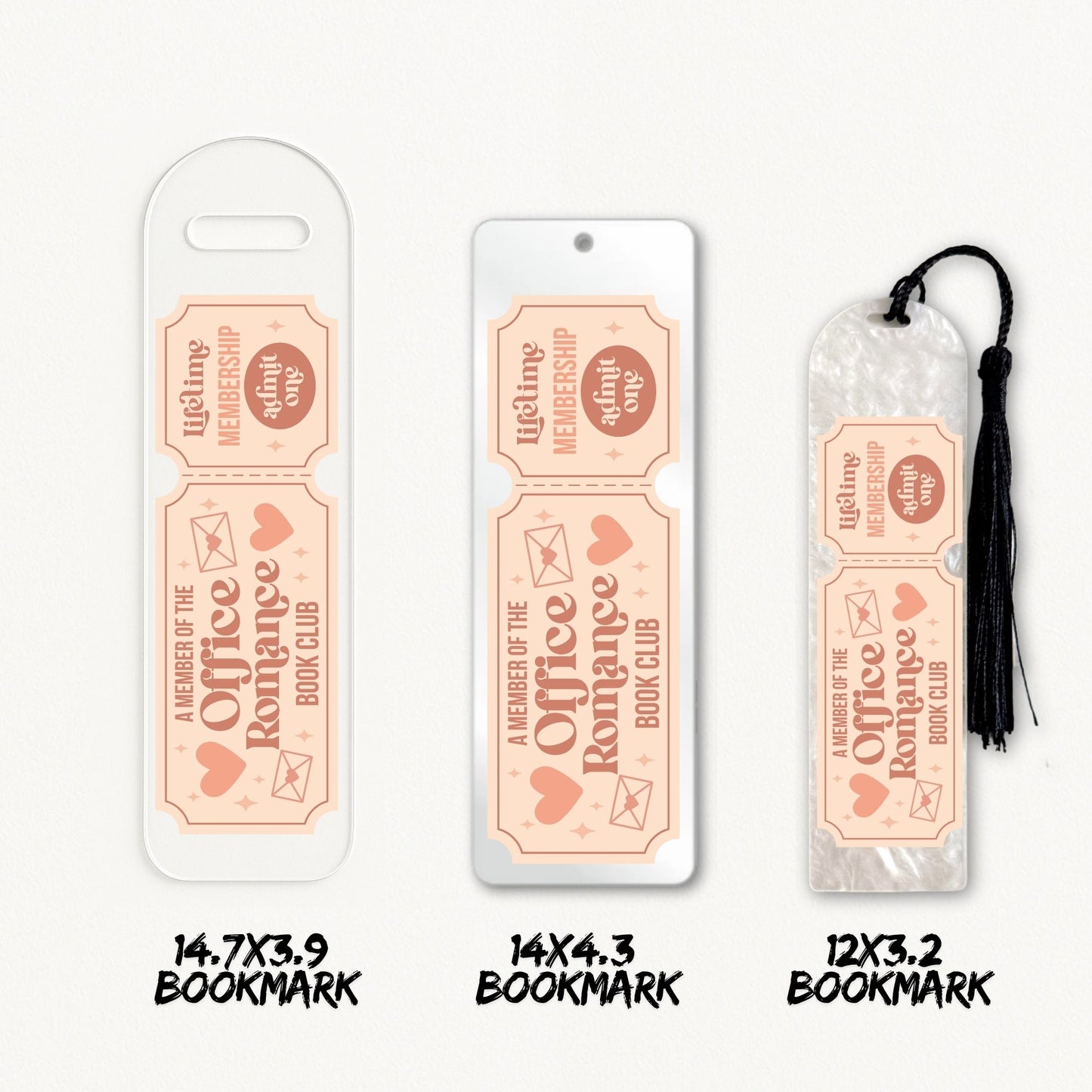Office Romance Ticket | Bookmark UV DTF