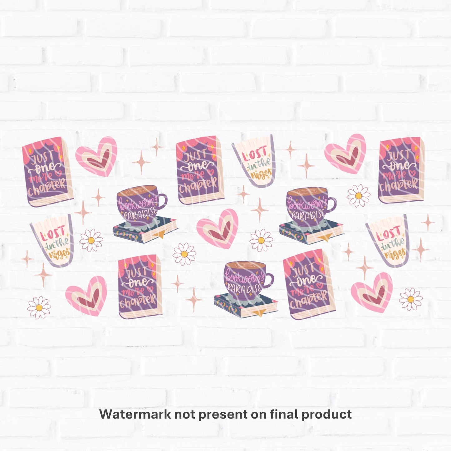 uv dtf bookish book readers transfers