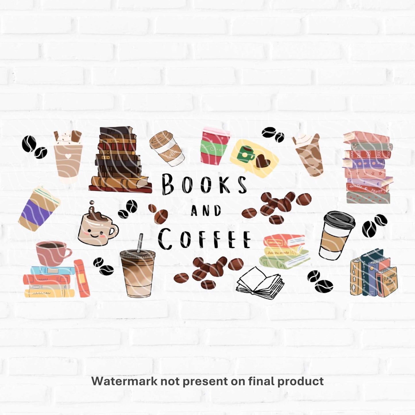 Books & Coffee | UV DTF Wrap