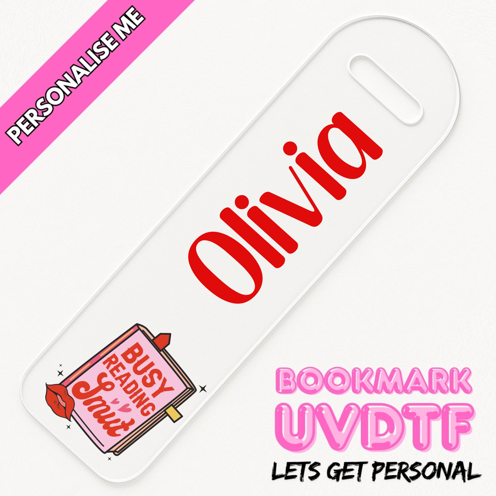 busy reading smut uv dtf transfer for bookmarks