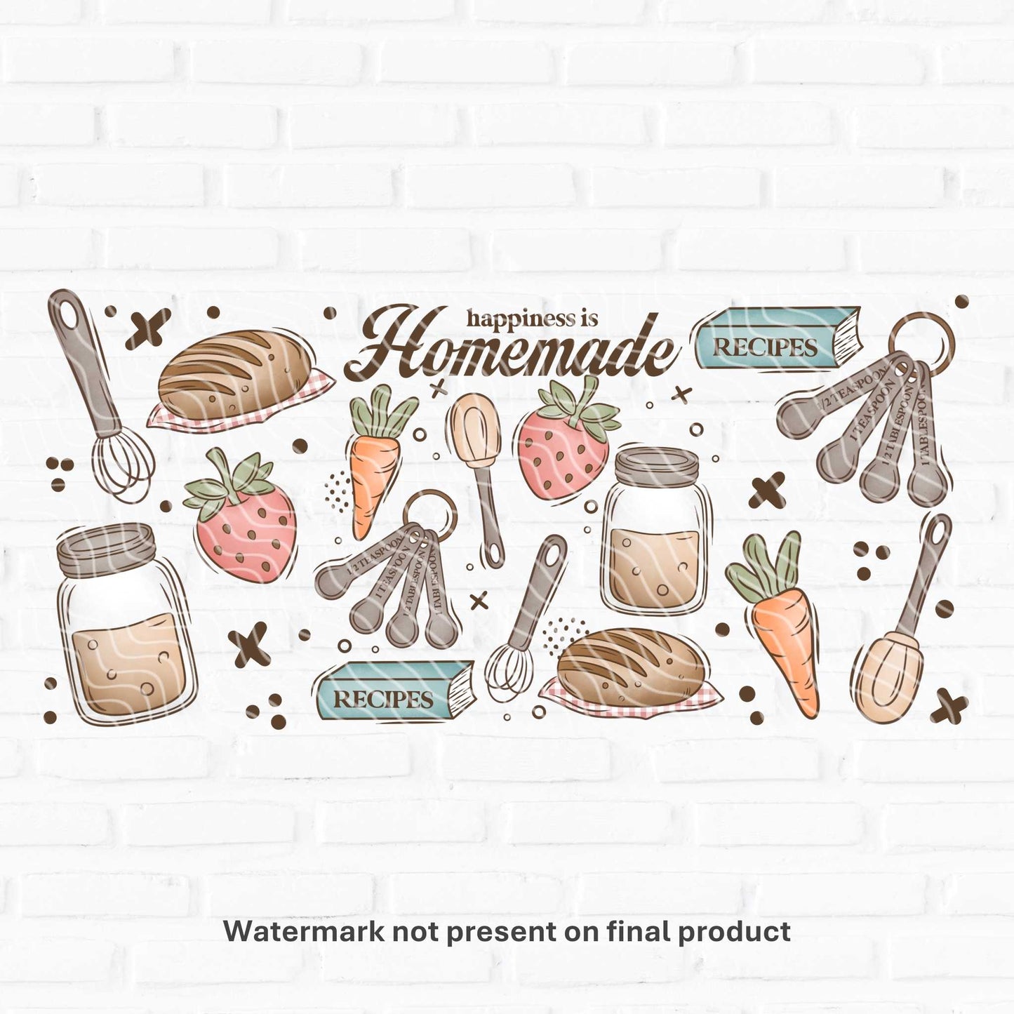 Happiness Is Homemade | UV DTF Wrap