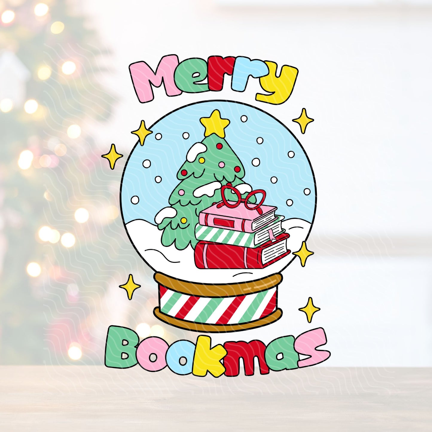 Merry Bookmas | UV DTF Decal