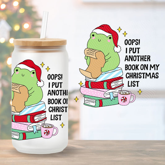 Another Book On My Christmas List | UV DTF Decal