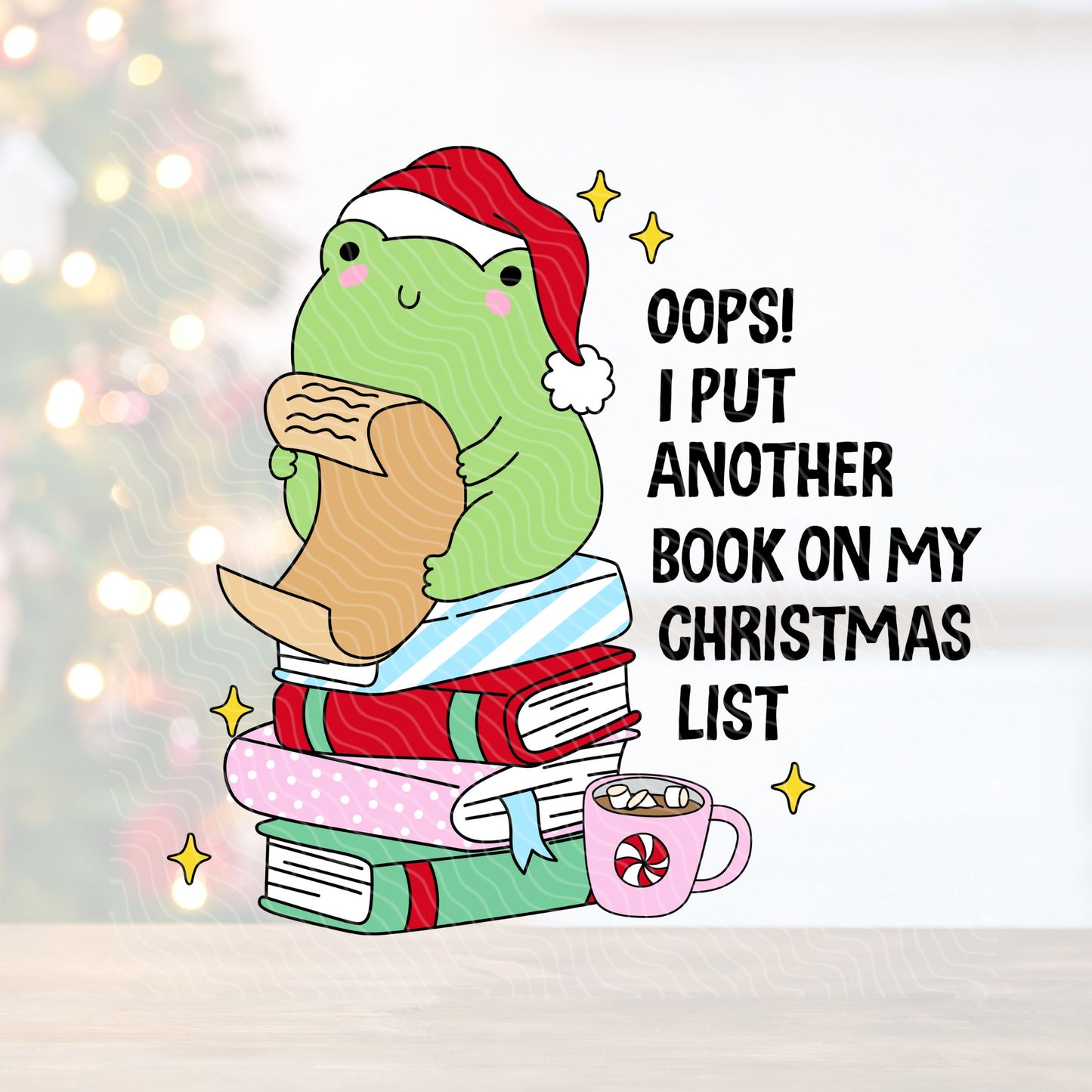Another Book On My Christmas List | UV DTF Decal